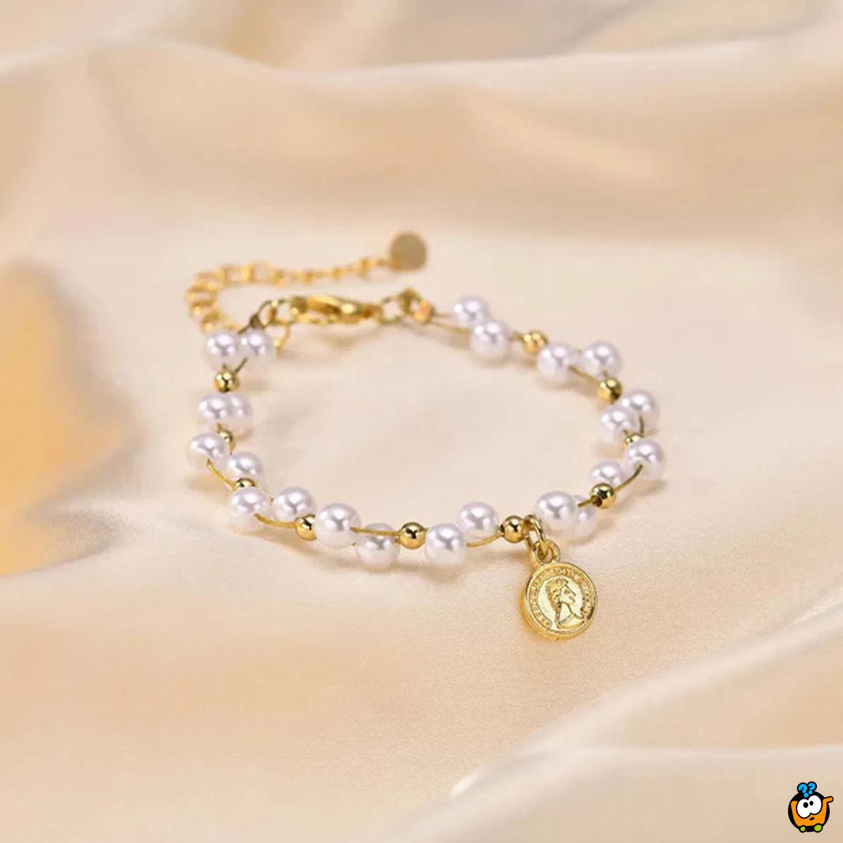 Double Pearls Harmony – Moderna narukvica sa biserima