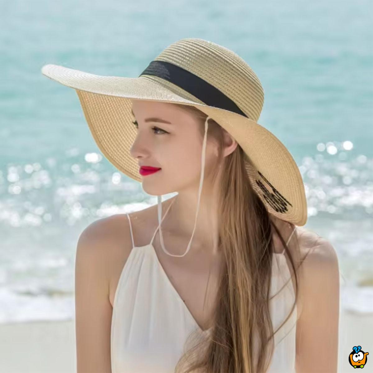 Hello Summer - Slamnati šešir sa velikim obodom