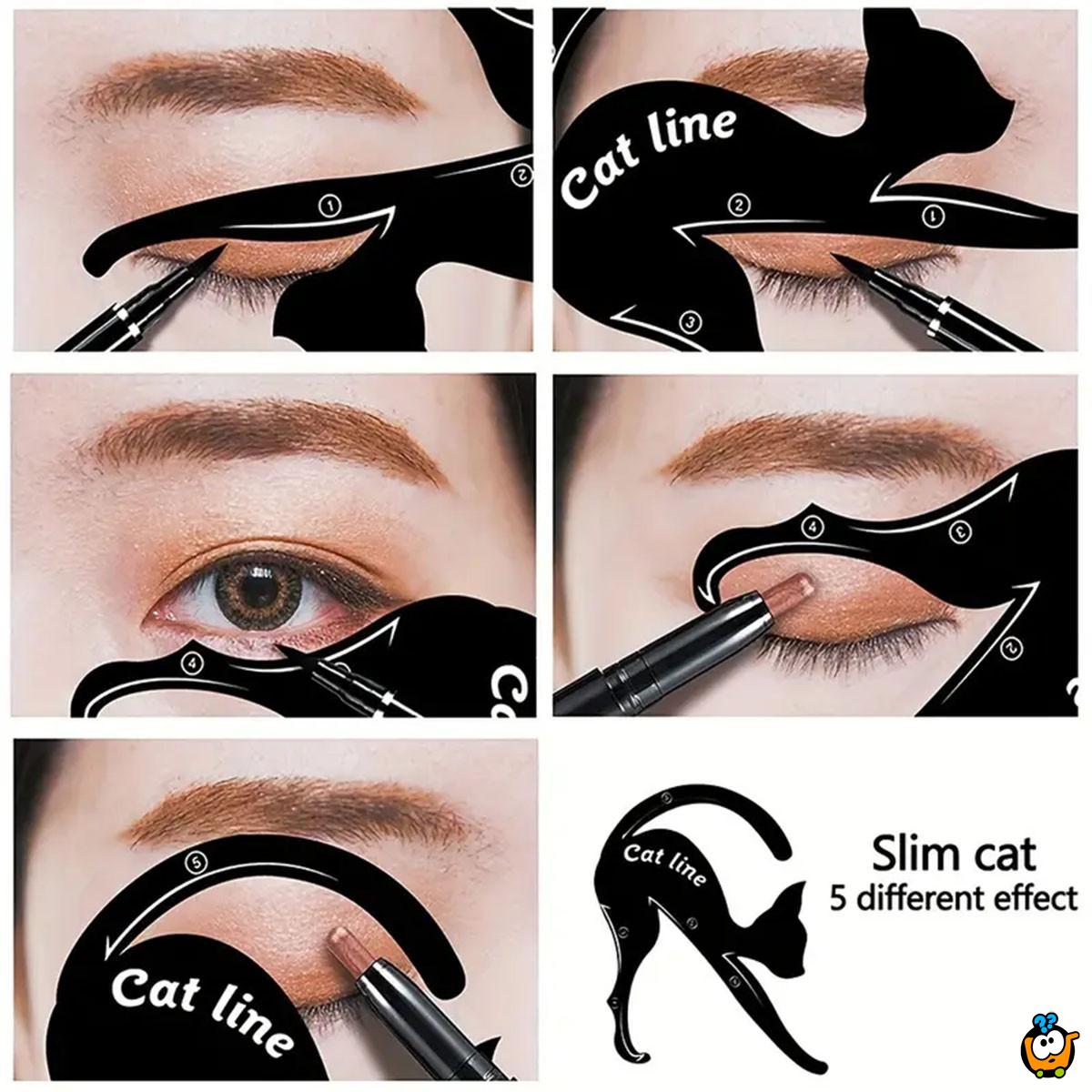 Cat line - Šablon za precizno nanošenje senke i ajlajnera u obliku mace