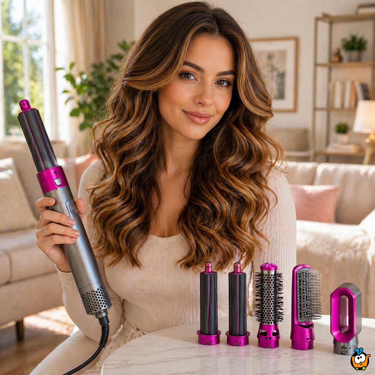 Air Styler 5u1 fen sa nastavcima - Frizura kao iz salona za 5 minuta kod kuće