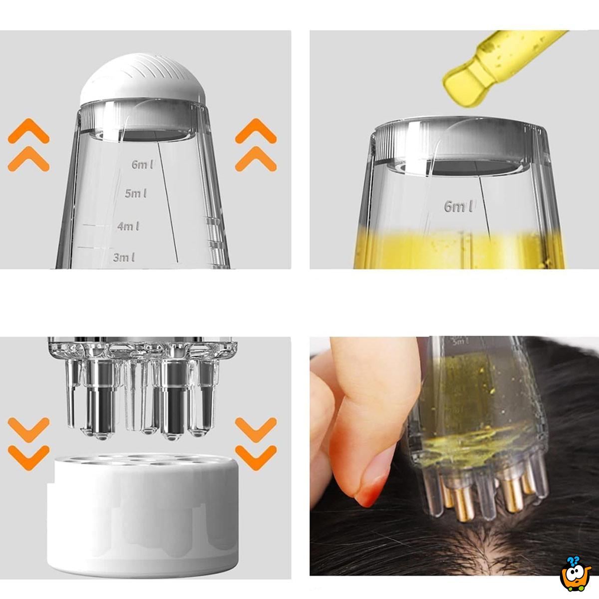 Masažni aplikator losiona i seruma protiv opadanja kose