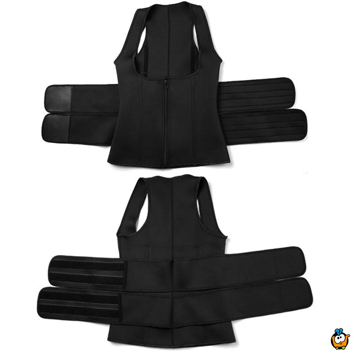 Dvostruki sauna prsluk sa podrškom za leđa