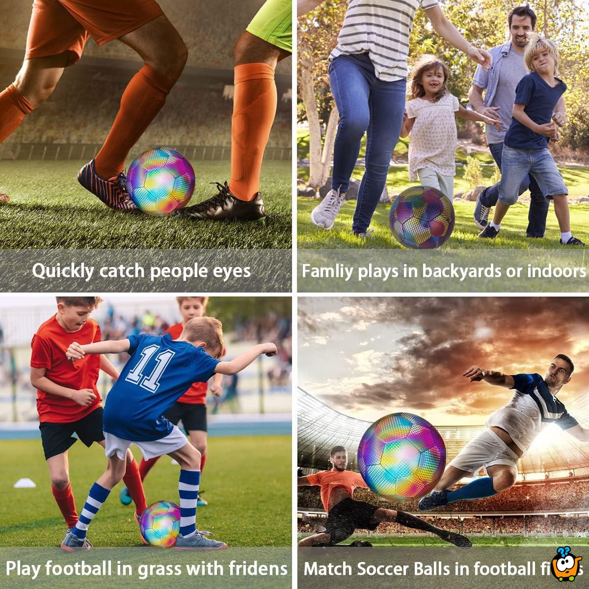 Glow in the Dark Football - Fudbalska lopta sa reflektujućim efektom