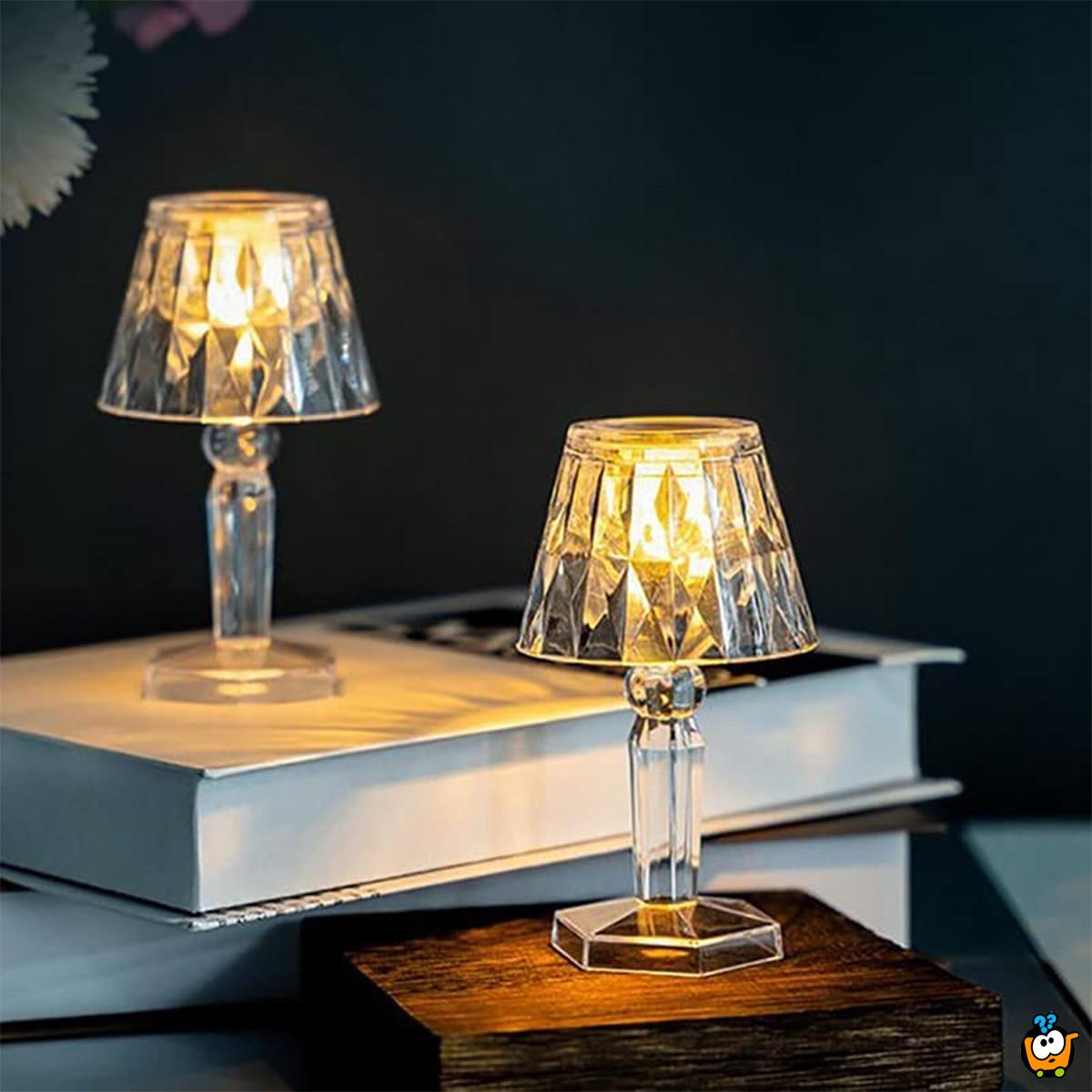 Aura Light - Bežična stona lampica kristalnog izgleda