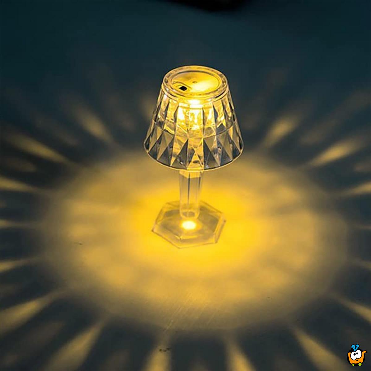 Aura Light - Bežična stona lampica kristalnog izgleda