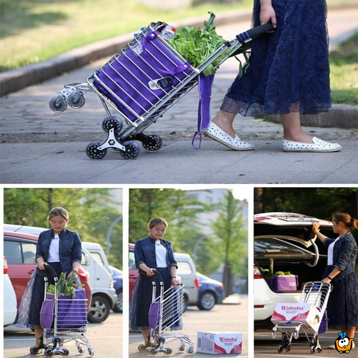 Sklopiva kolica za stepenice čelične konstrukcije + Torba