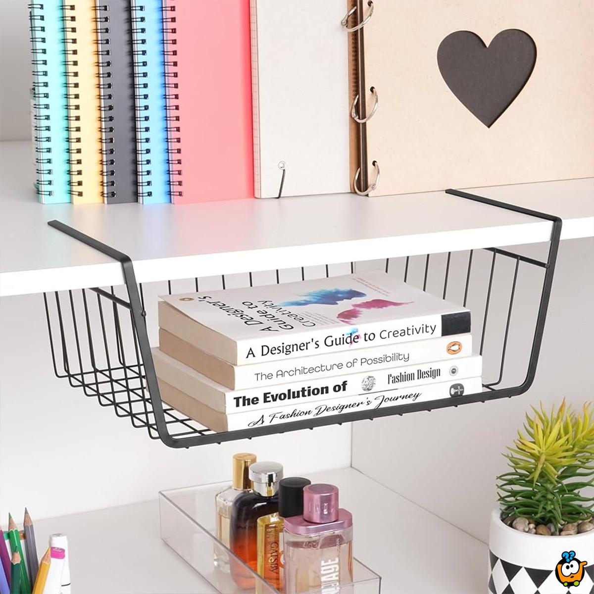 Metal shelf - Crna metalna viseća polica 