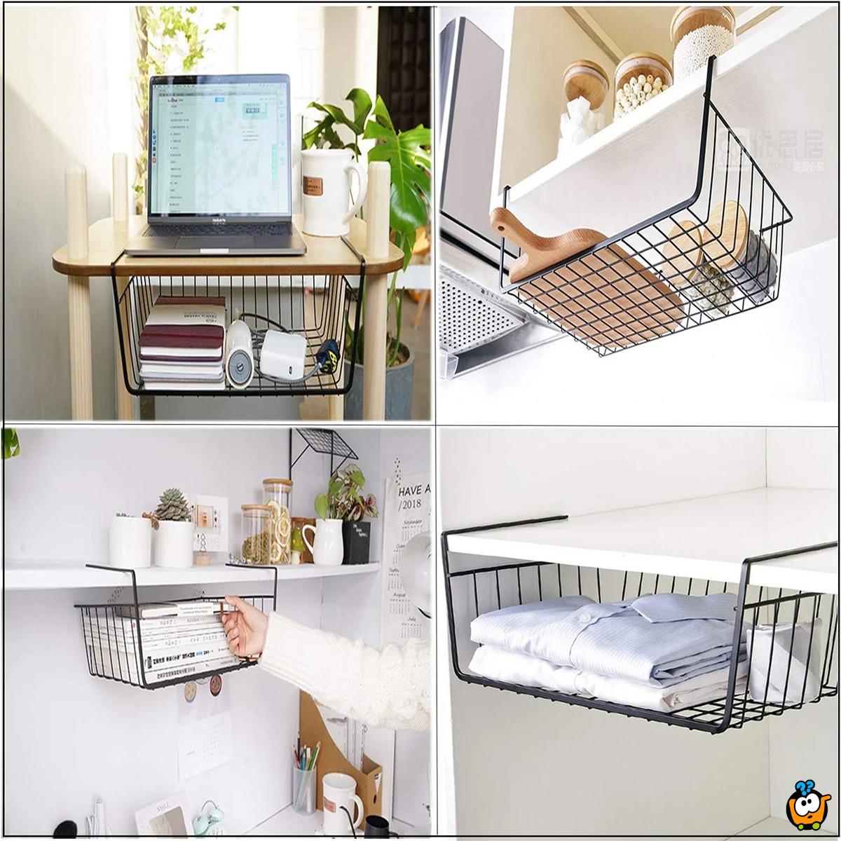 Metal shelf - Crna metalna viseća polica 