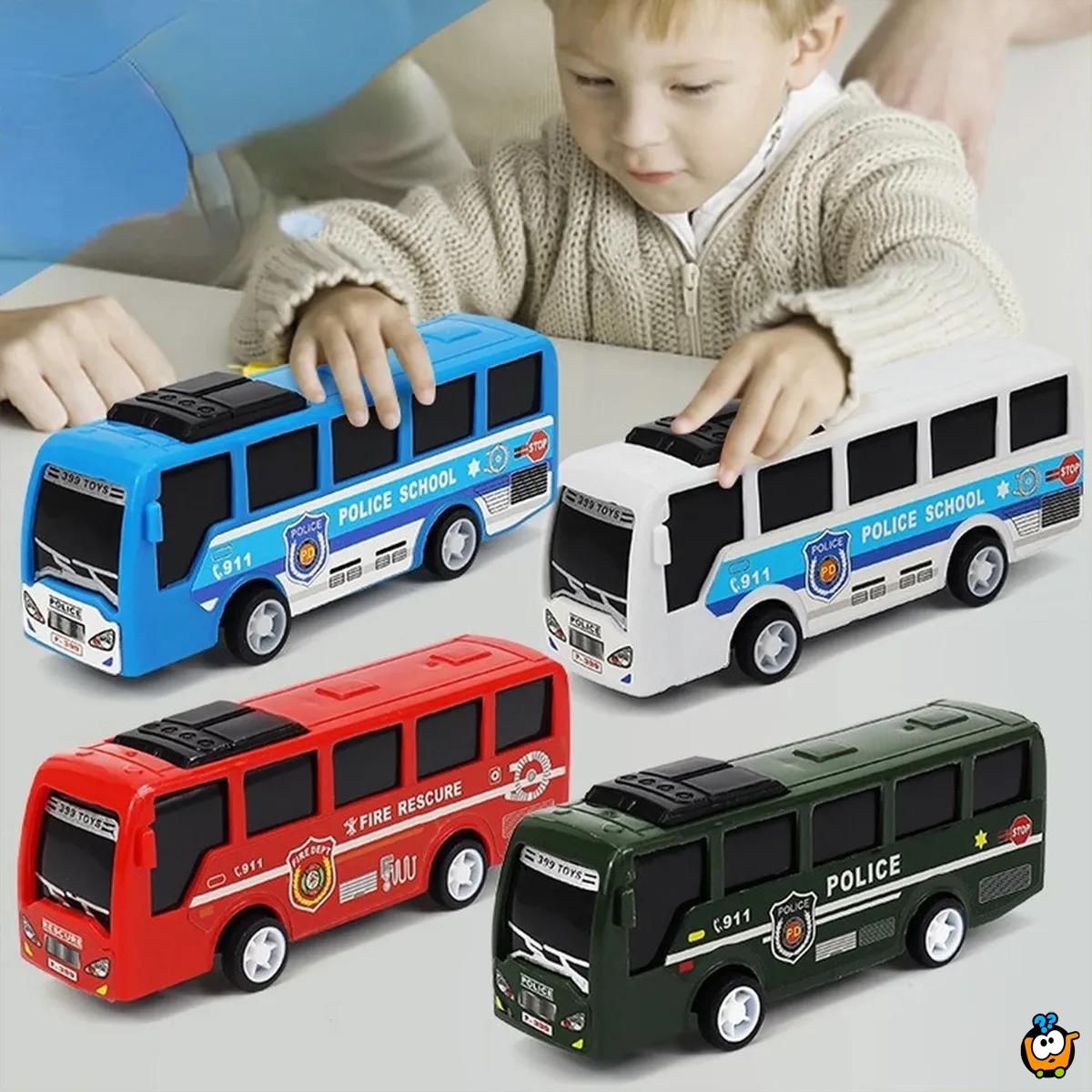 Bus Toy - Igračka mini autobus sa mehanizmom povlačenja