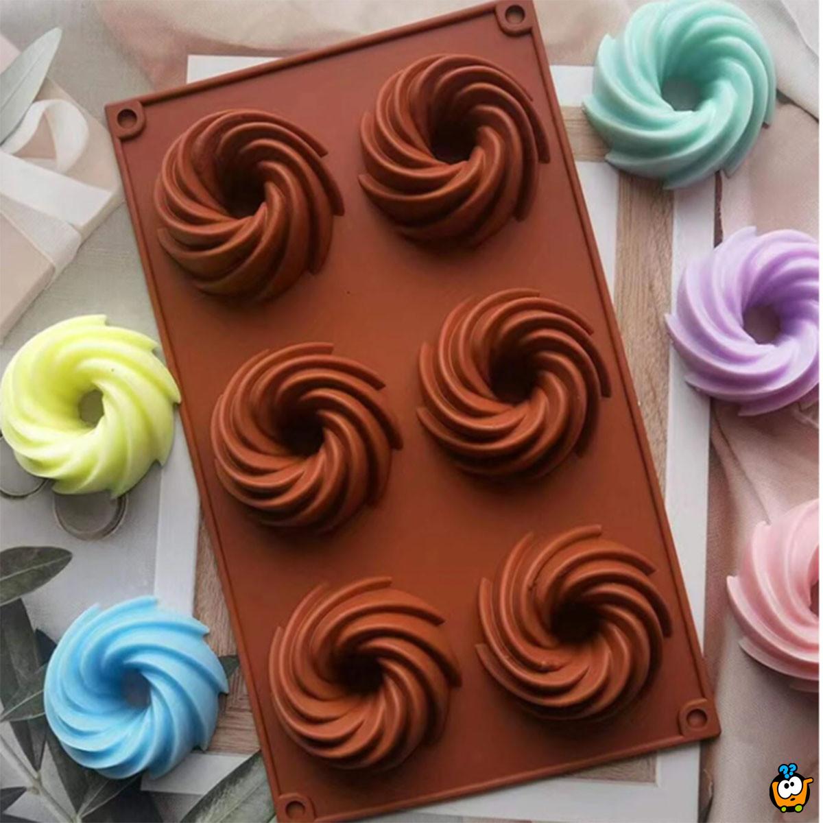 Wave kuglof - silikonska modla za 6 mini kuglofa