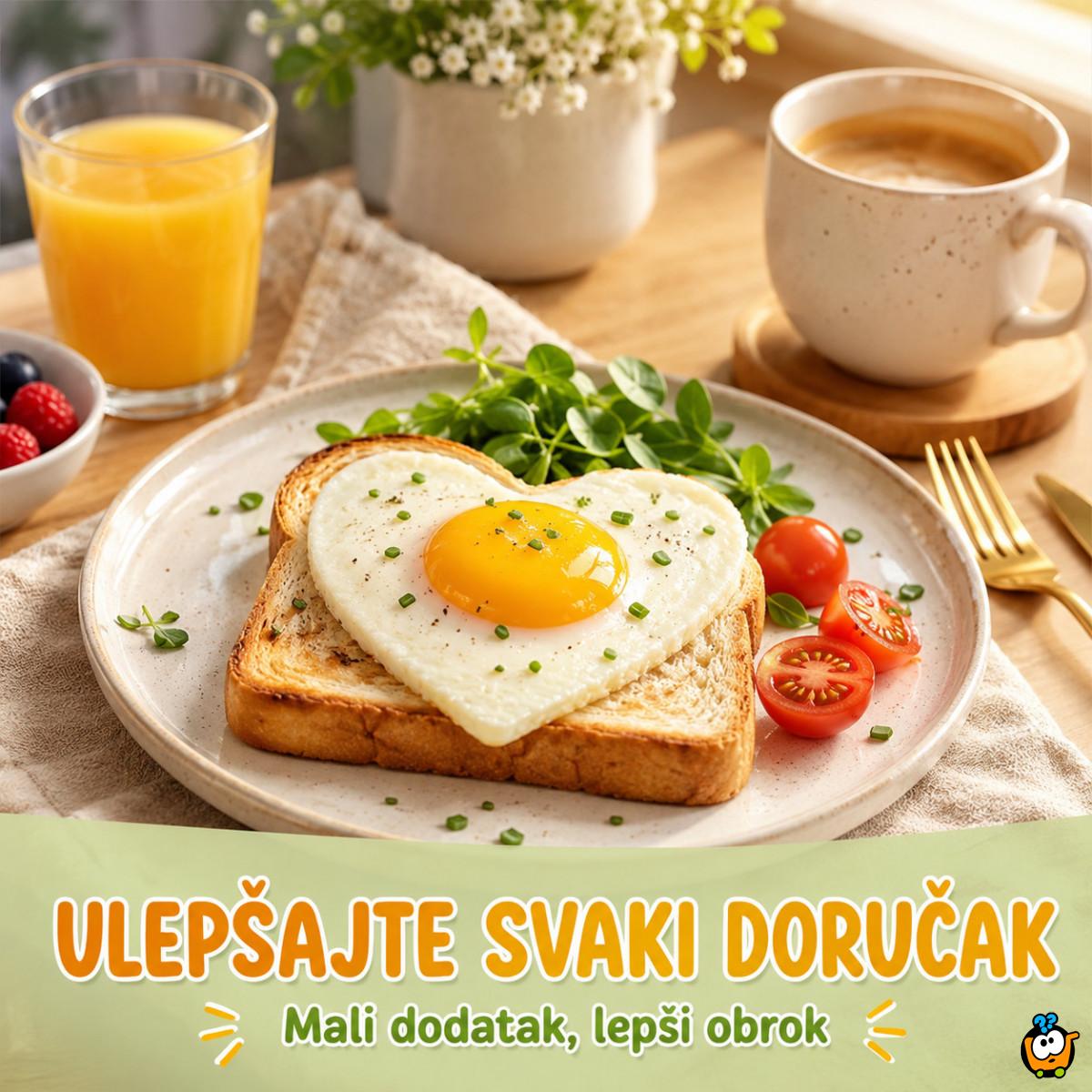 Kreativne modle za jaja – doručak u obliku srca, zvezde i cveta