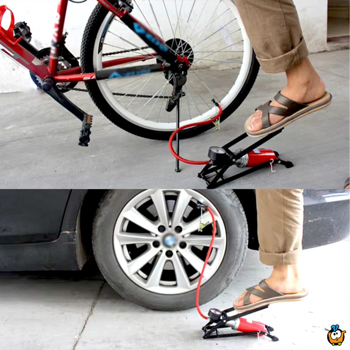 Foot Pump - Nožna pumpa za auto, motocikl i bicikl 
