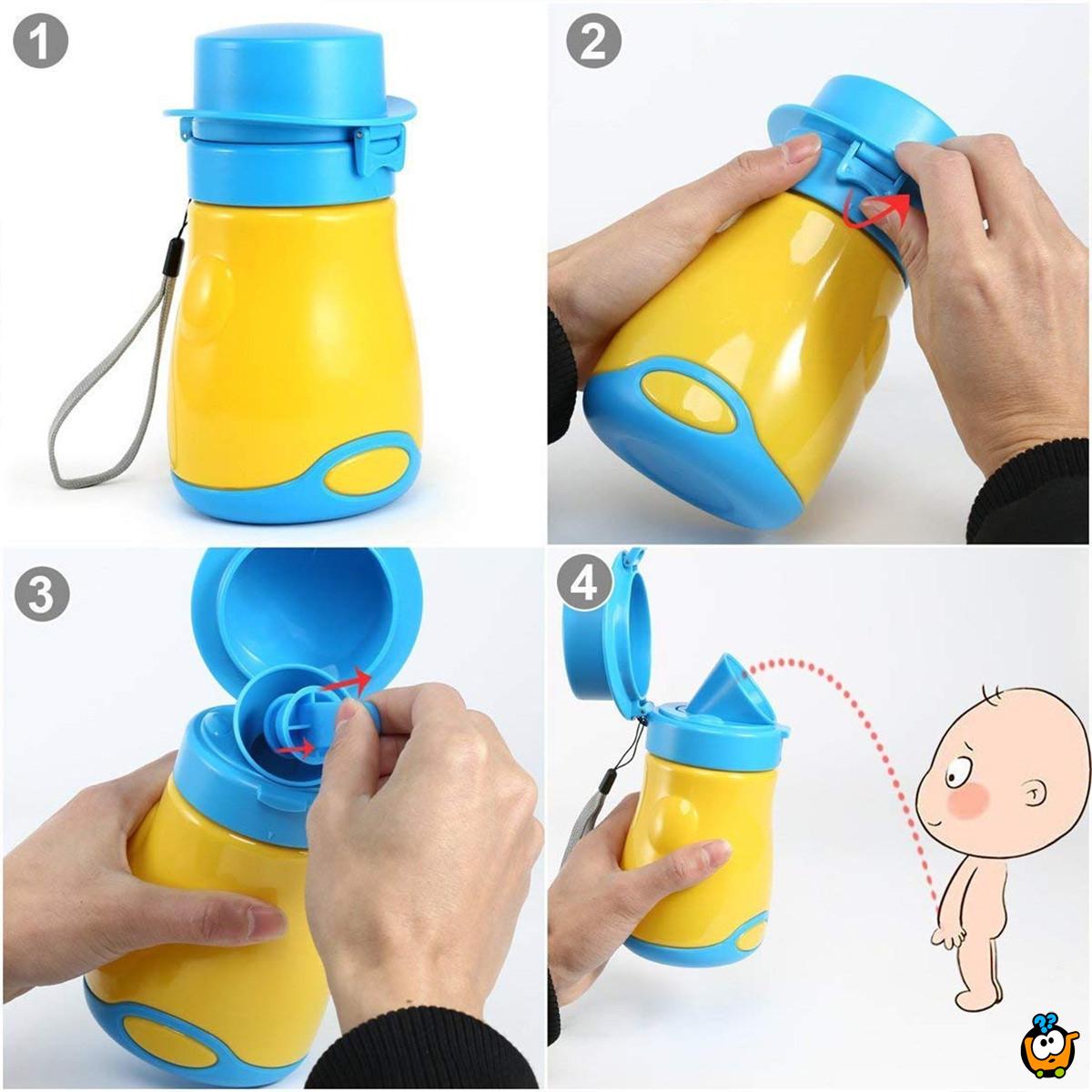 Prenosiva bočica za mokrenje prilikom putovanja