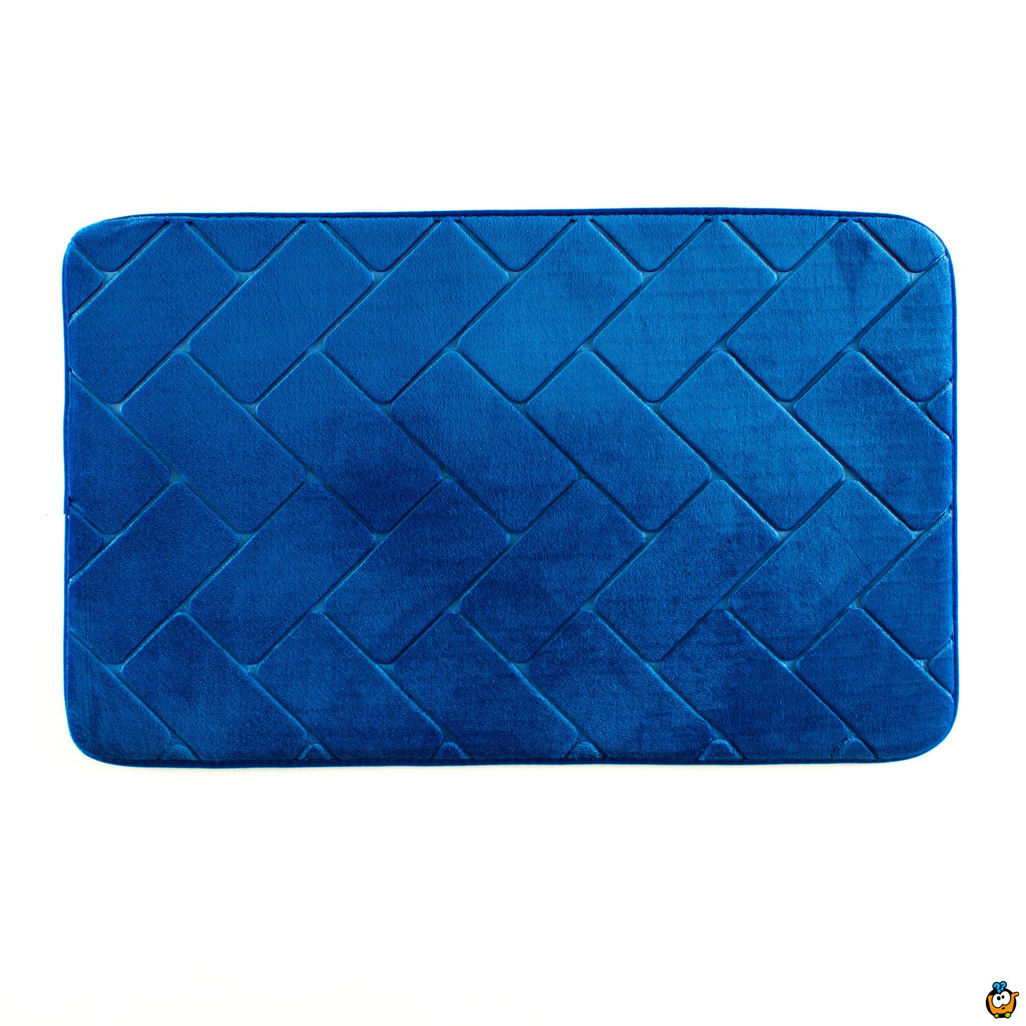 Prostirka Od Memorijske Pene Za Podove 50 X 80 Cm Plave Plocice Ku4105 Pp Kuda U Kupovinu