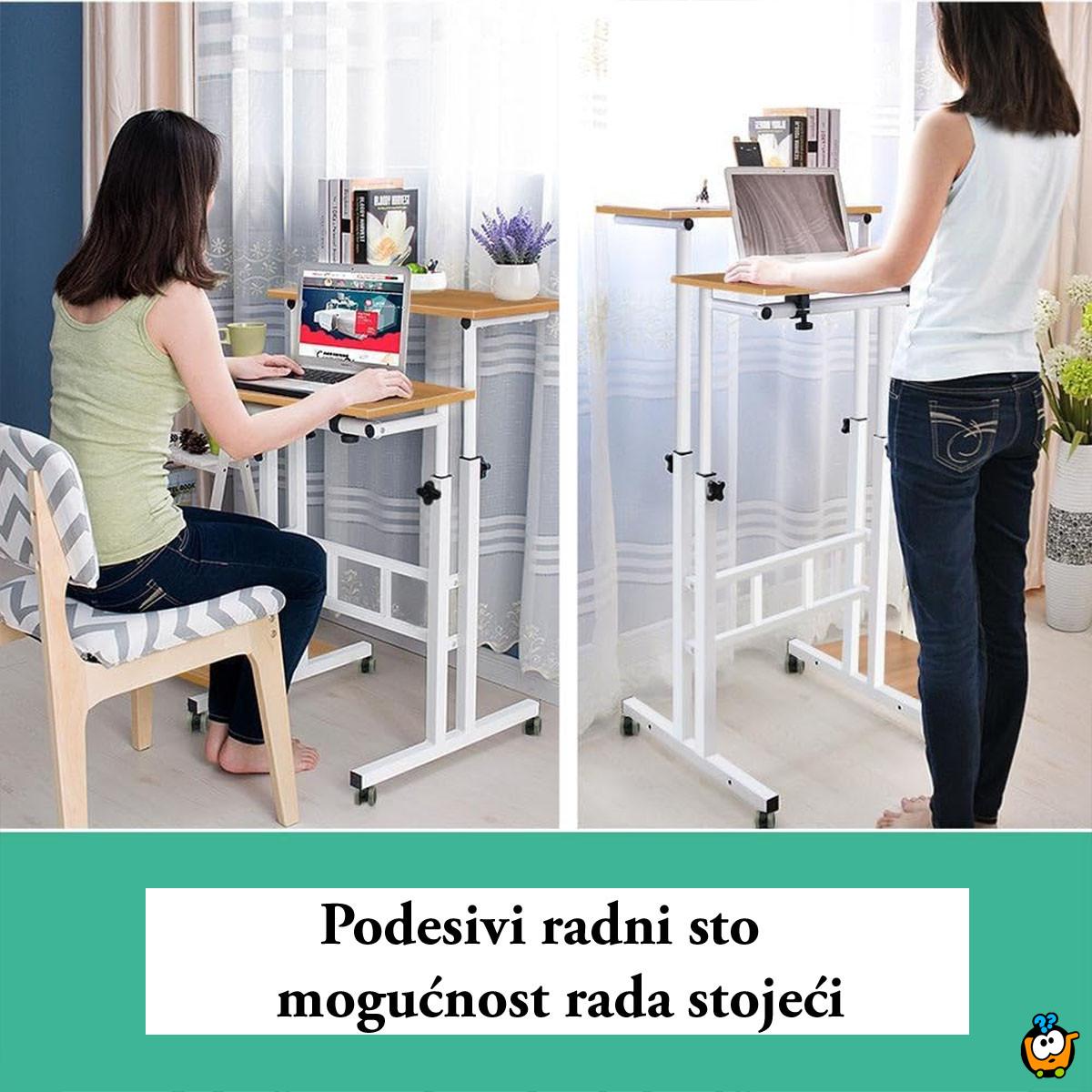 Artiss White - Podesivi radni sto za rad stojeći ili sedeći