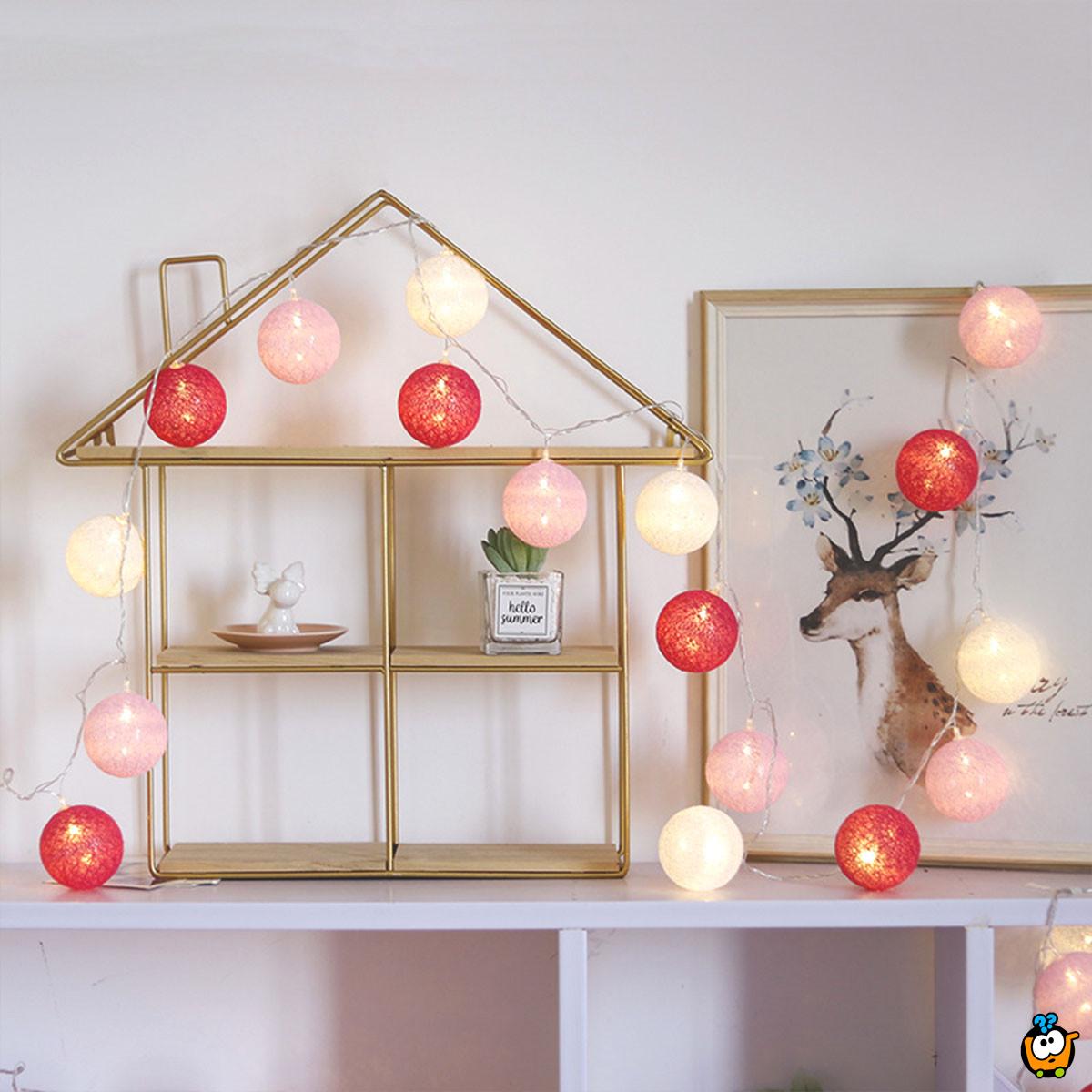 Pink Fairy lights – Svetleće roze i bele kugle za čaroban ambijent