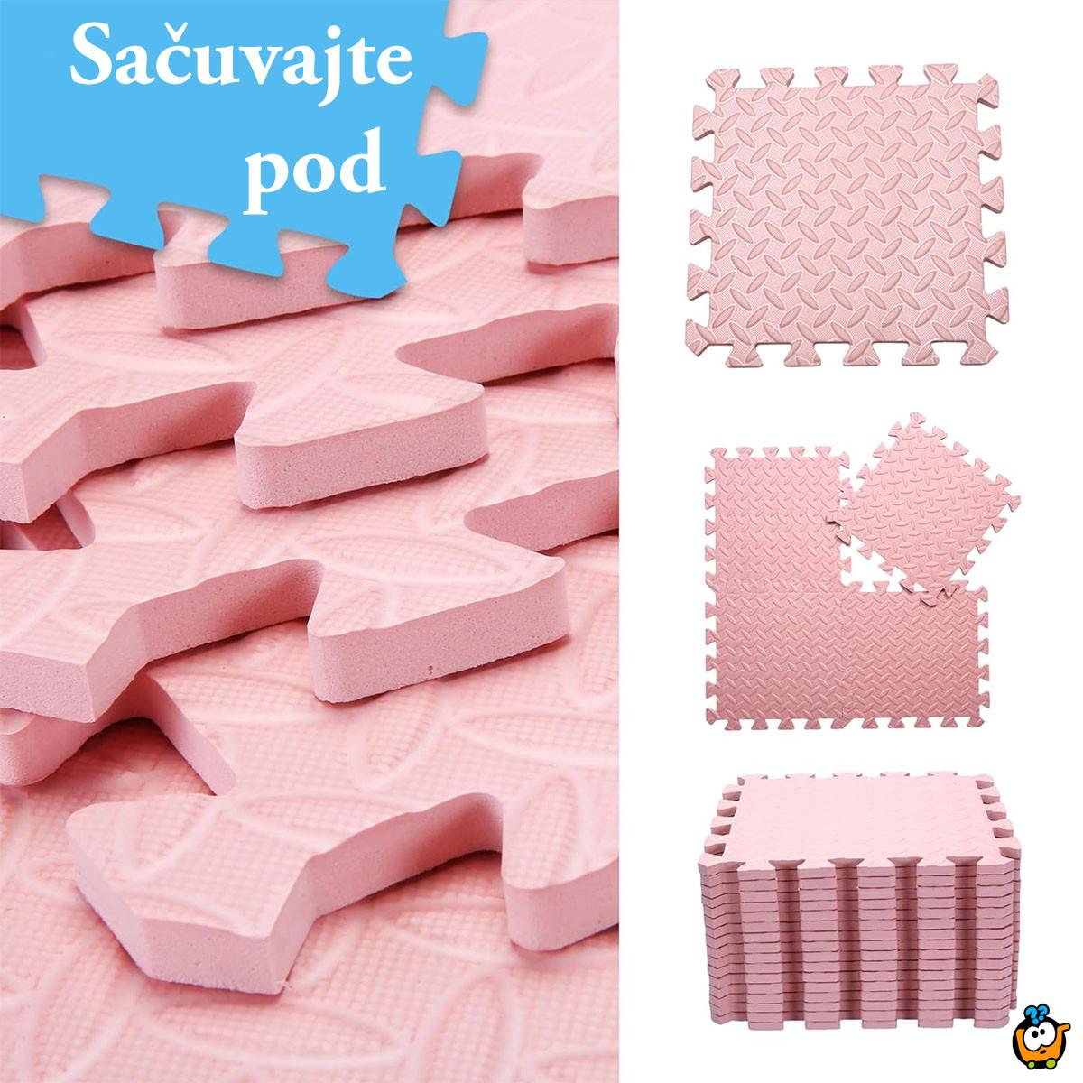 EVA kocke roze boje set od 4 kom - mekana podna podloga