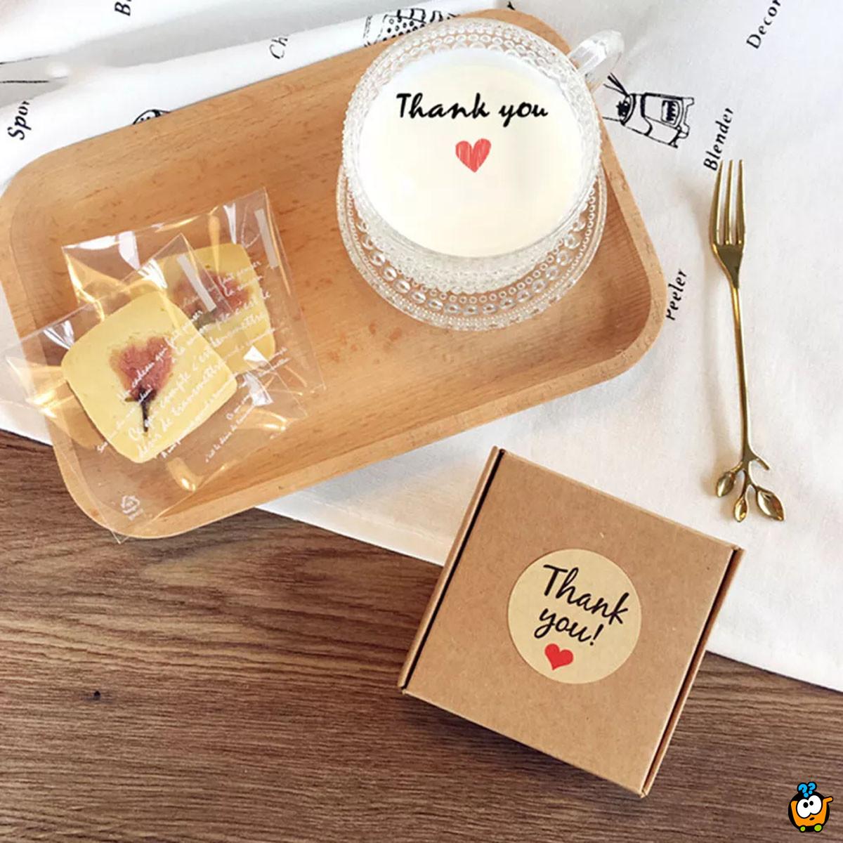 Thank you - set od 12 stiker nalepnica zahvalnica