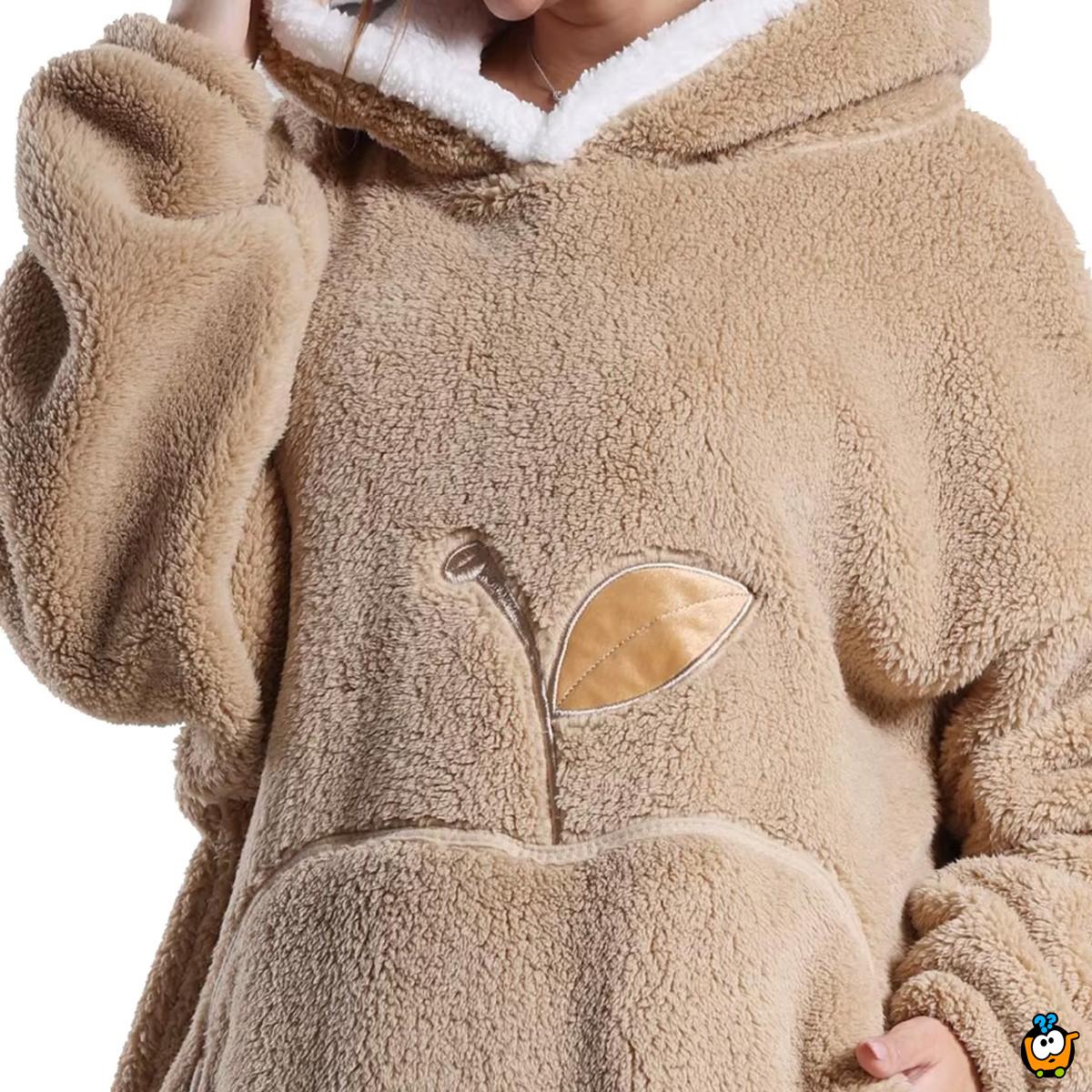 Hoodie Blanket - Toplo ćebe sa rukavima i kapuljačom
