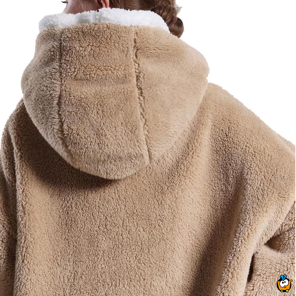 Hoodie Blanket - Toplo ćebe sa rukavima i kapuljačom