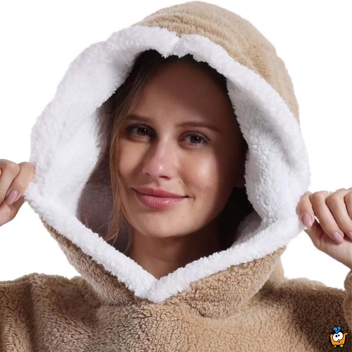 Hoodie Blanket - Toplo ćebe sa rukavima i kapuljačom