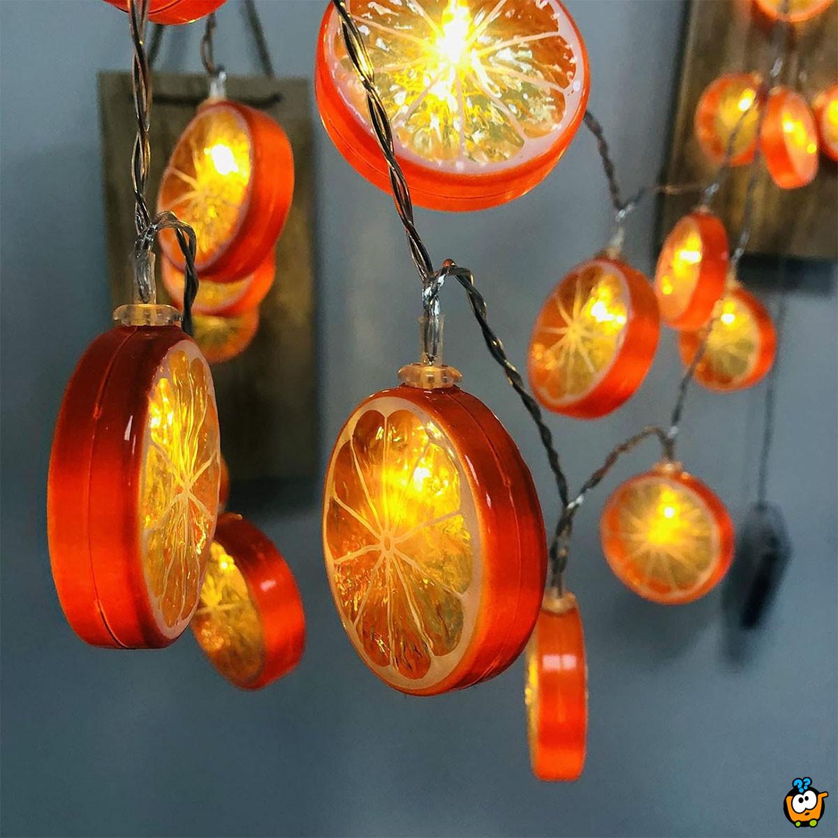 Summer LED Orange - Citrusne lampice u obliku pomorandže