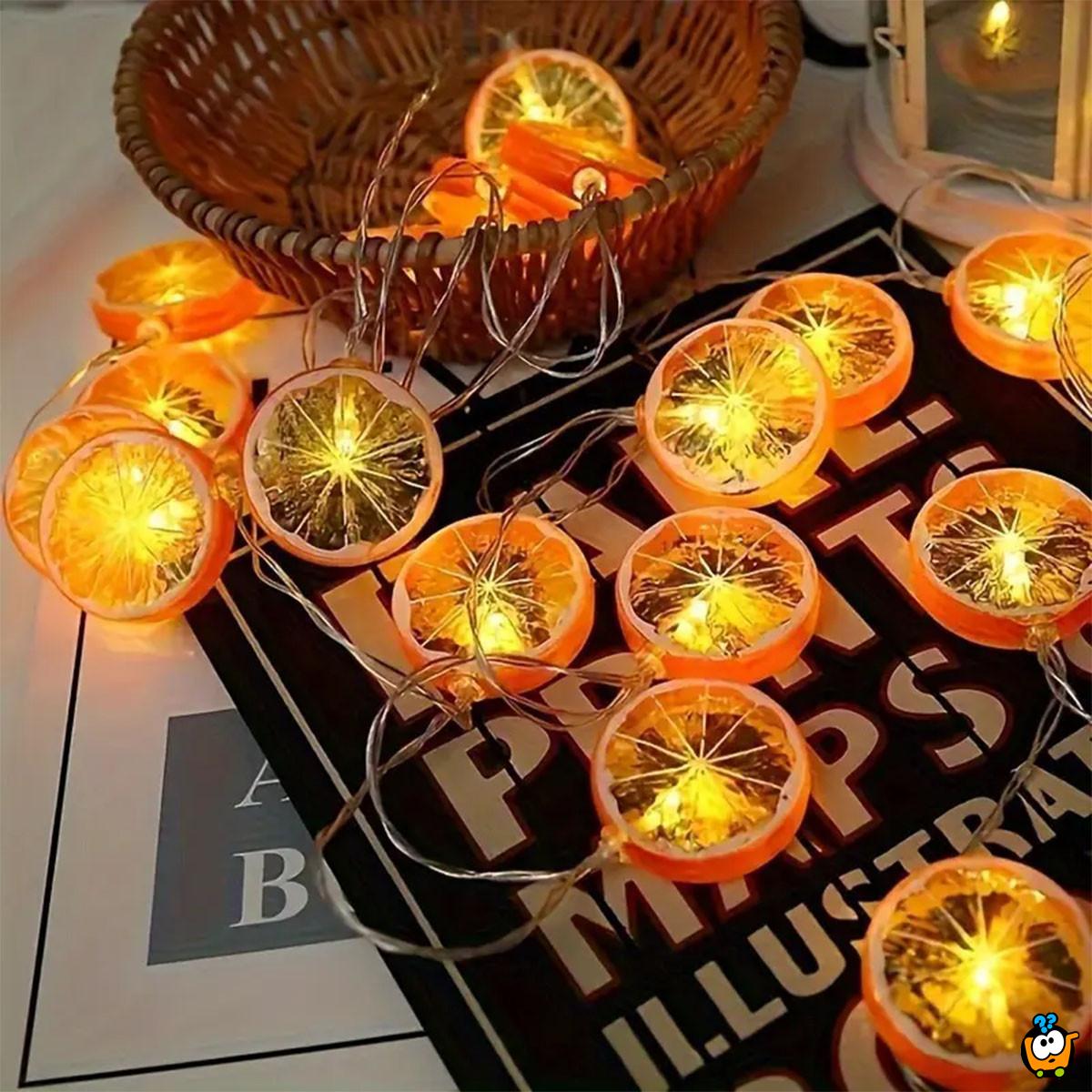 Summer LED Orange - Citrusne lampice u obliku pomorandže
