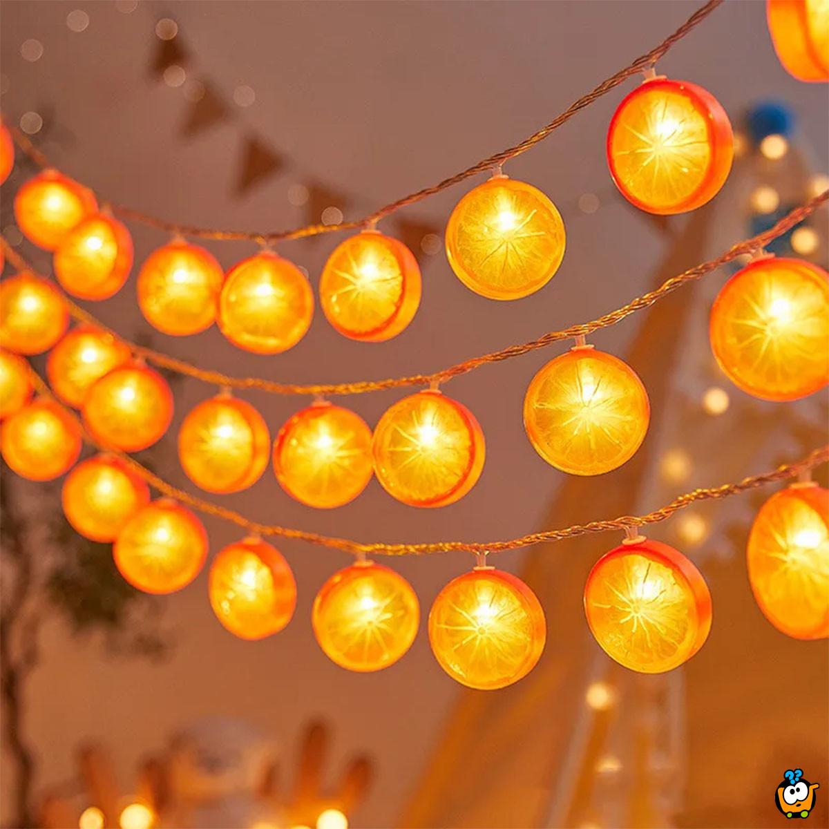 Summer LED Orange - Citrusne lampice u obliku pomorandže
