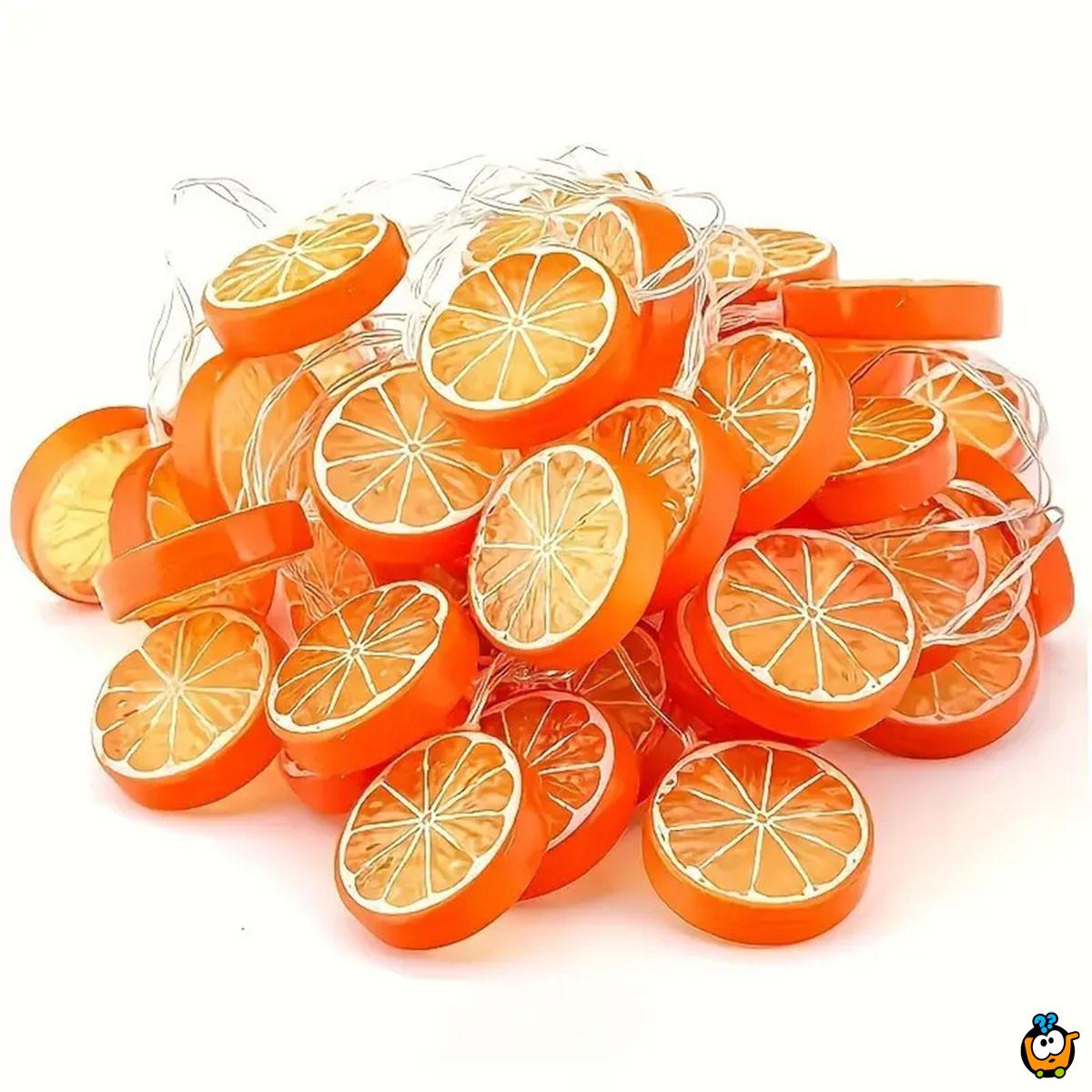 Summer LED Orange - Citrusne lampice u obliku pomorandže