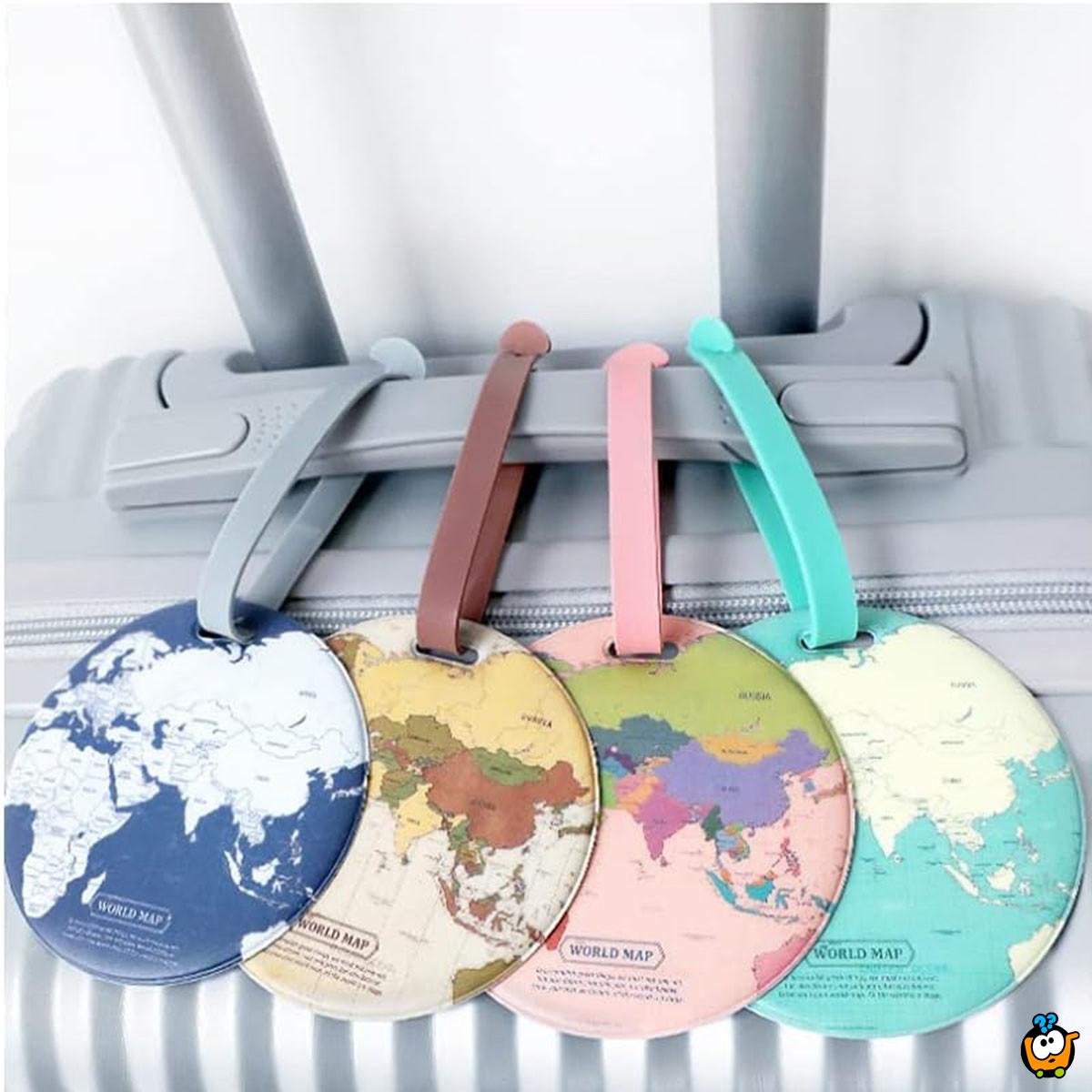 World luggage tag - Etiketa za prtljag globus dezena