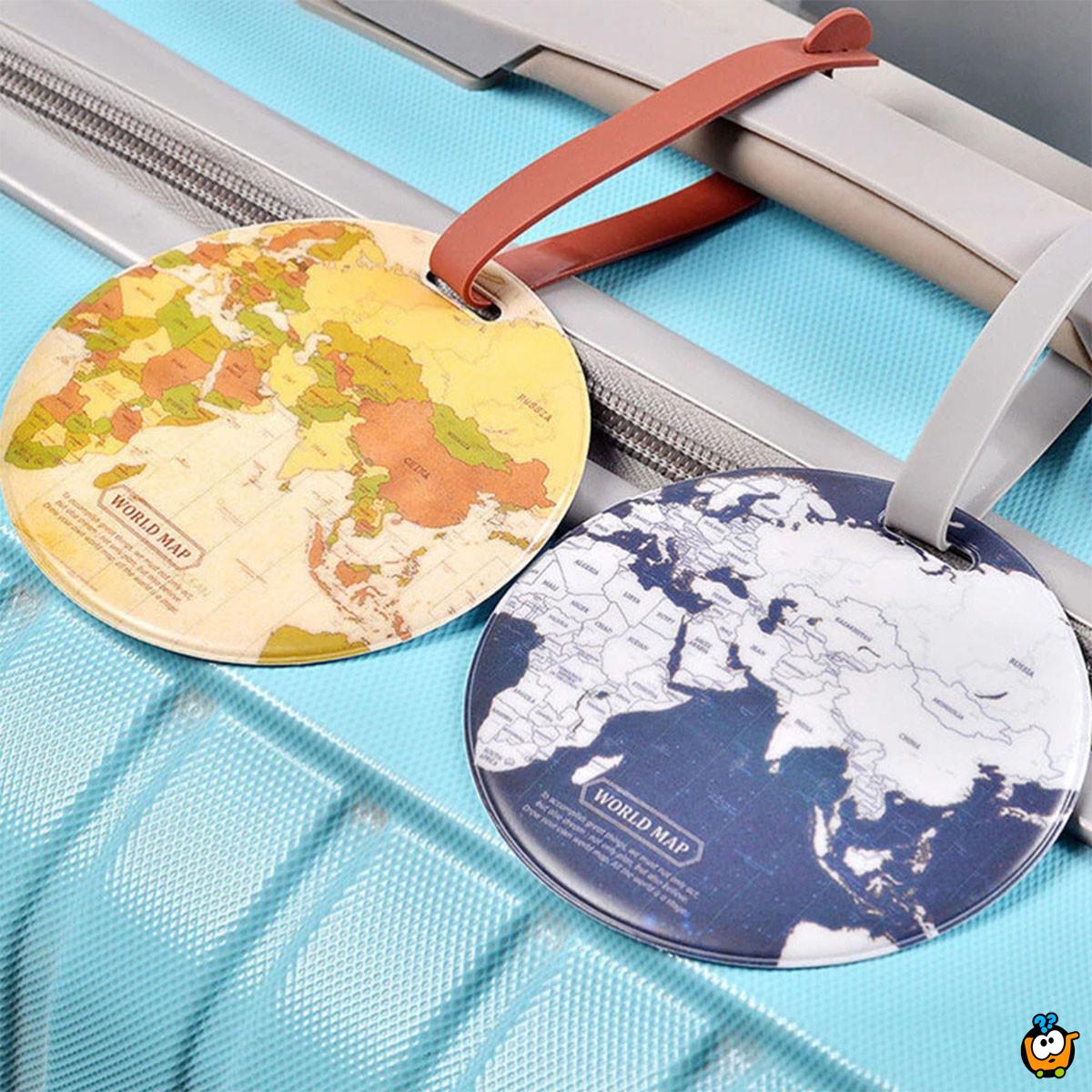 World luggage tag - Etiketa za prtljag globus dezena