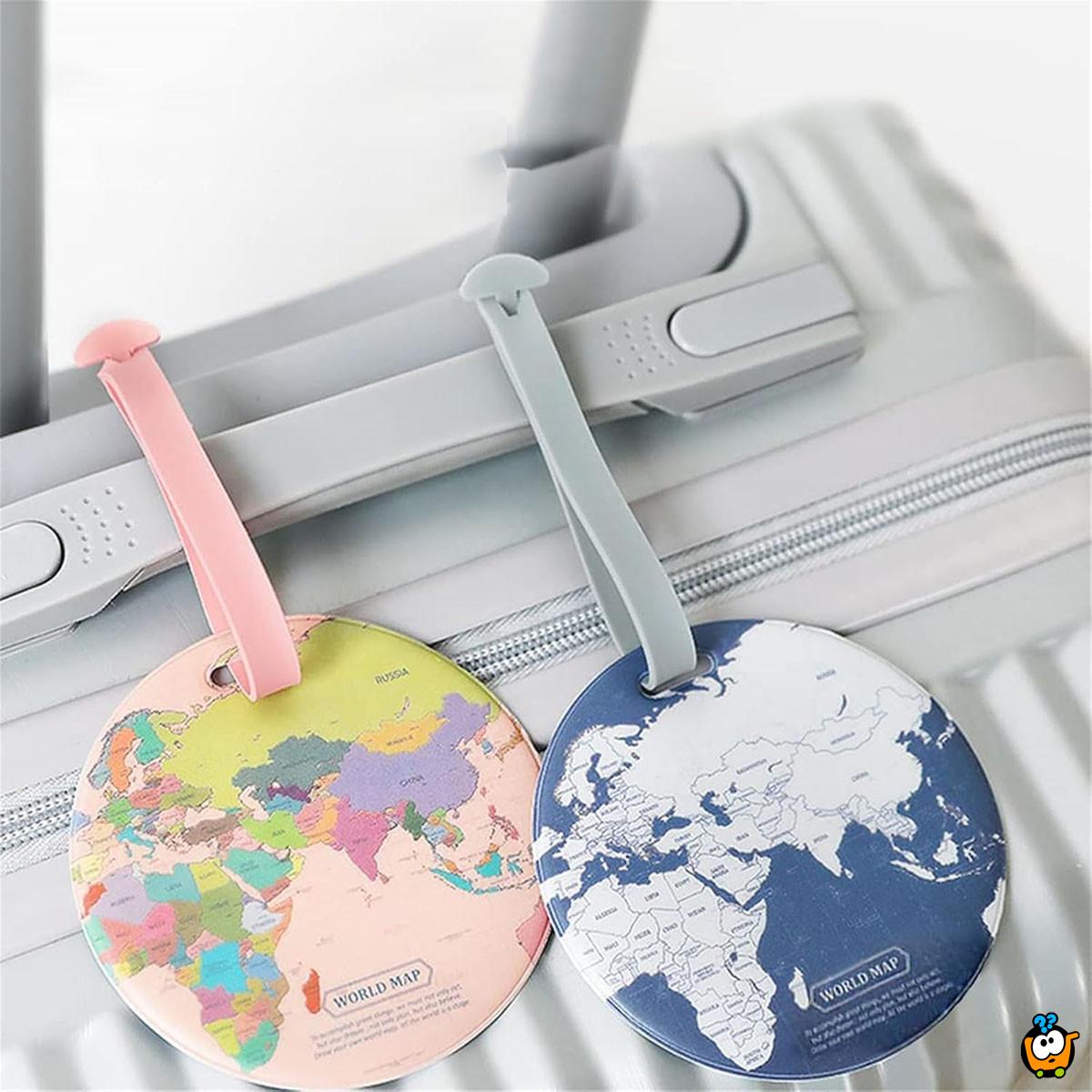 World luggage tag - Etiketa za prtljag globus dezena