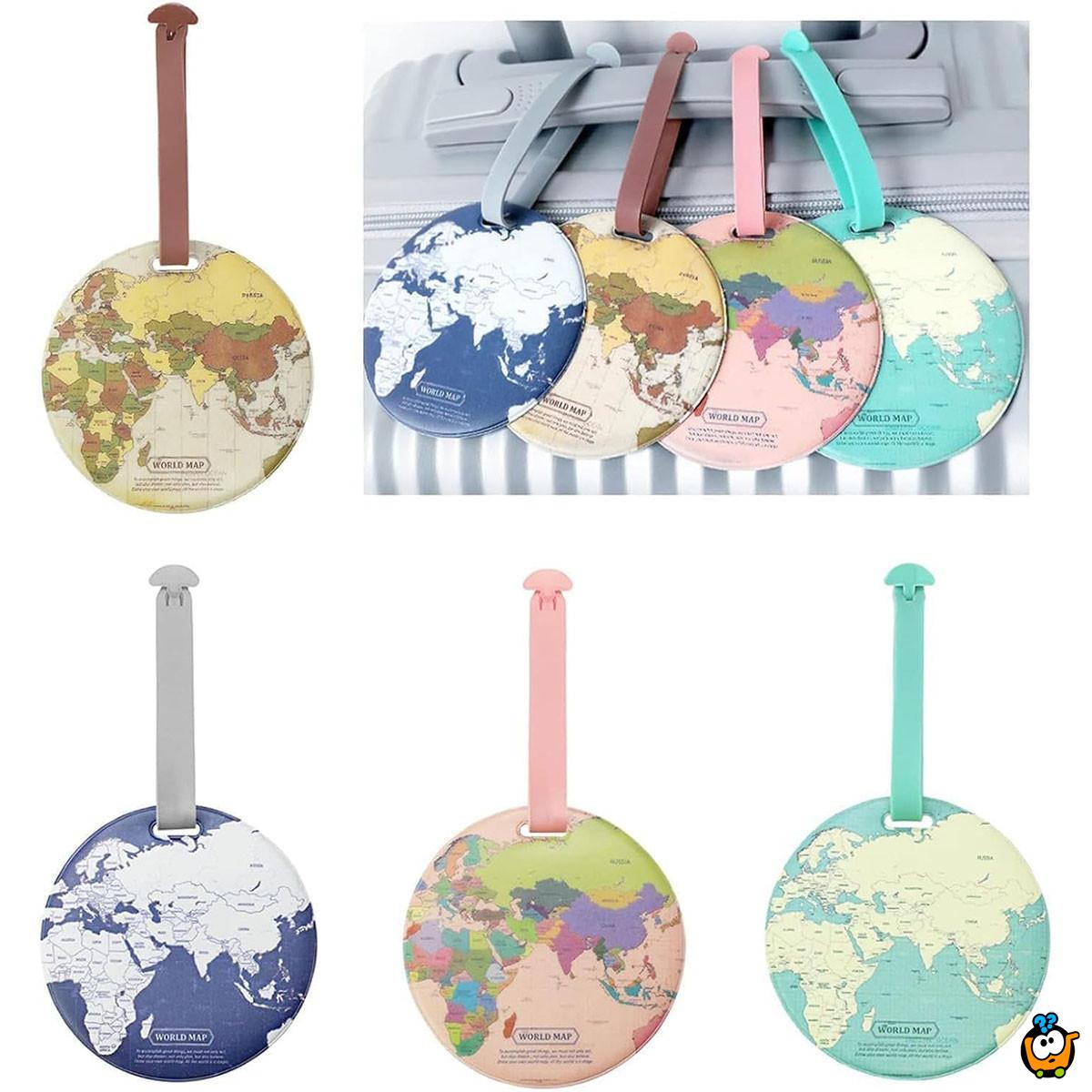 World luggage tag - Etiketa za prtljag globus dezena