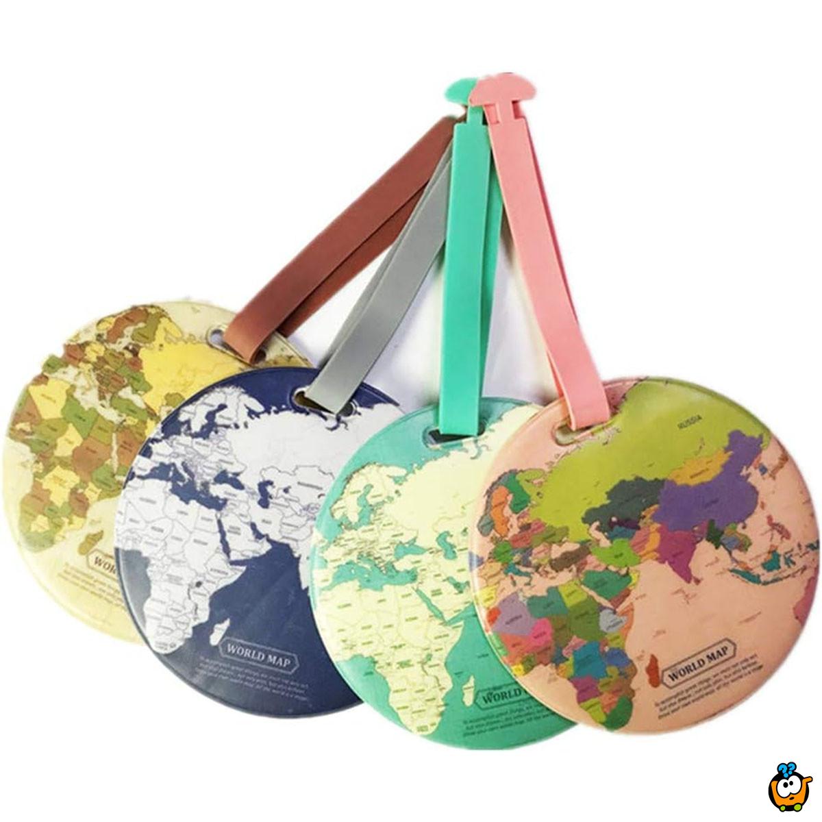 World luggage tag - Etiketa za prtljag globus dezena