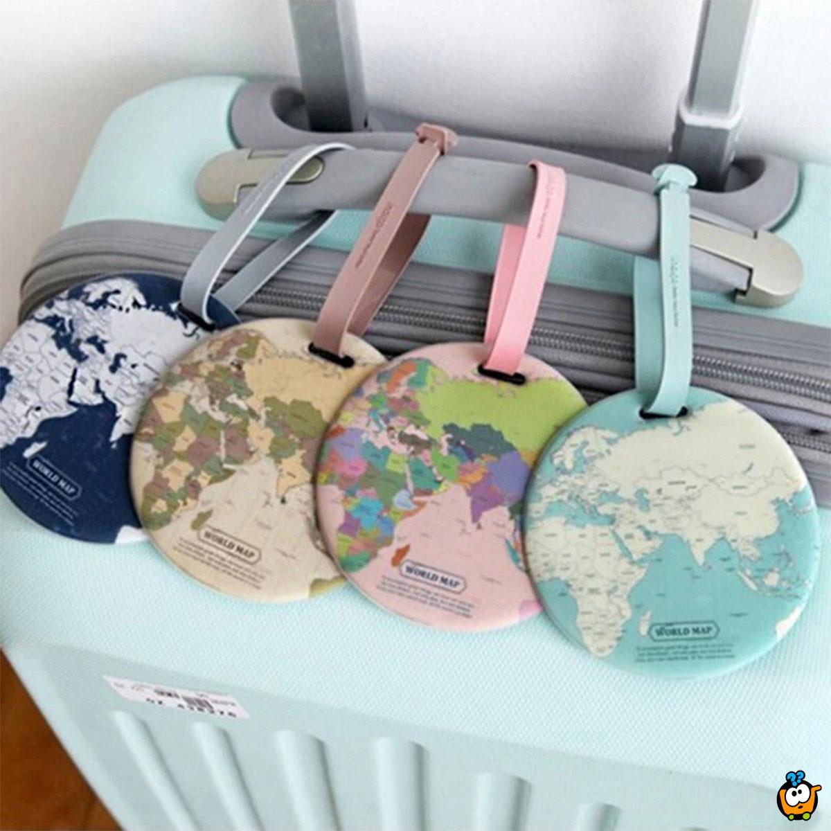 World luggage tag - Etiketa za prtljag globus dezena