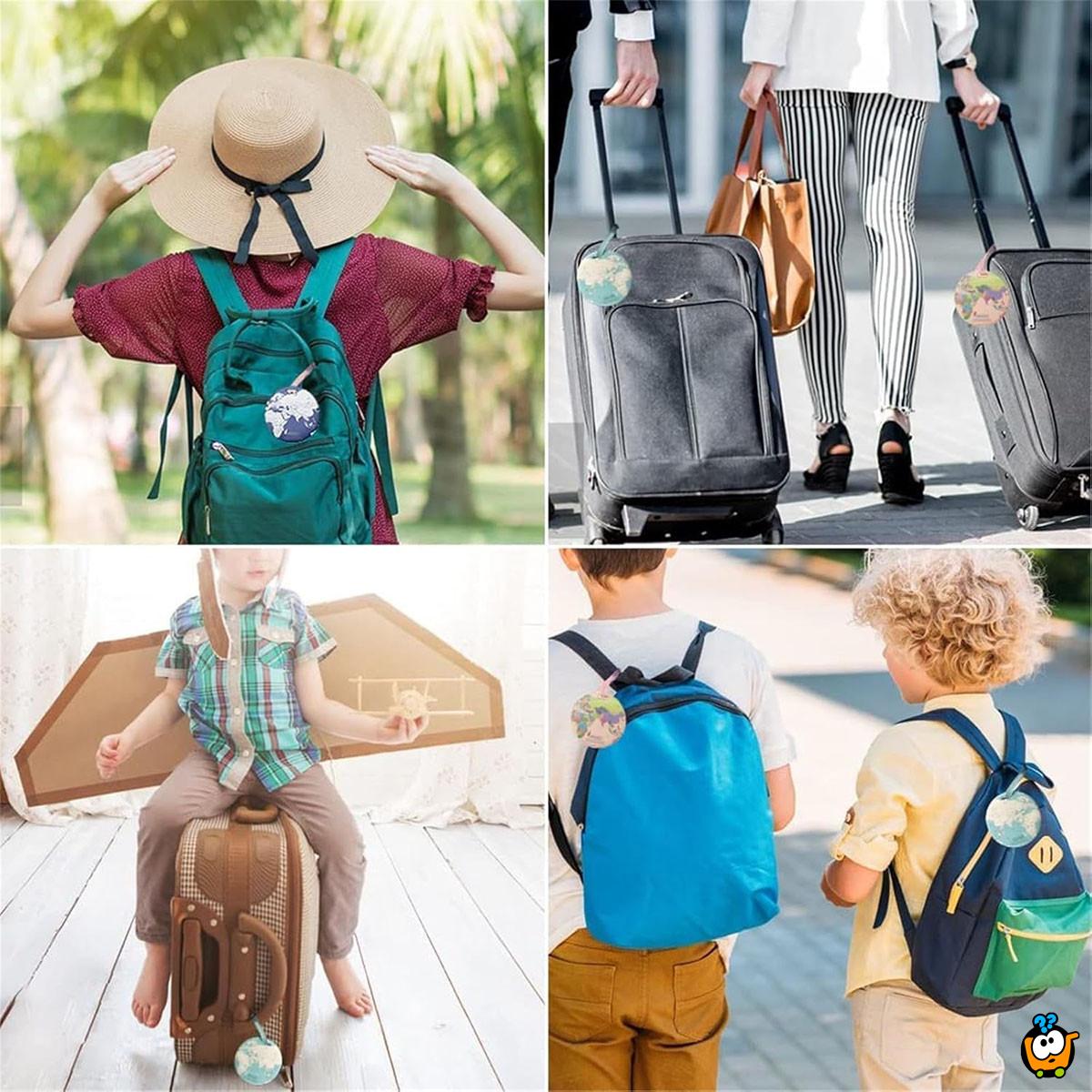 World luggage tag - Etiketa za prtljag globus dezena