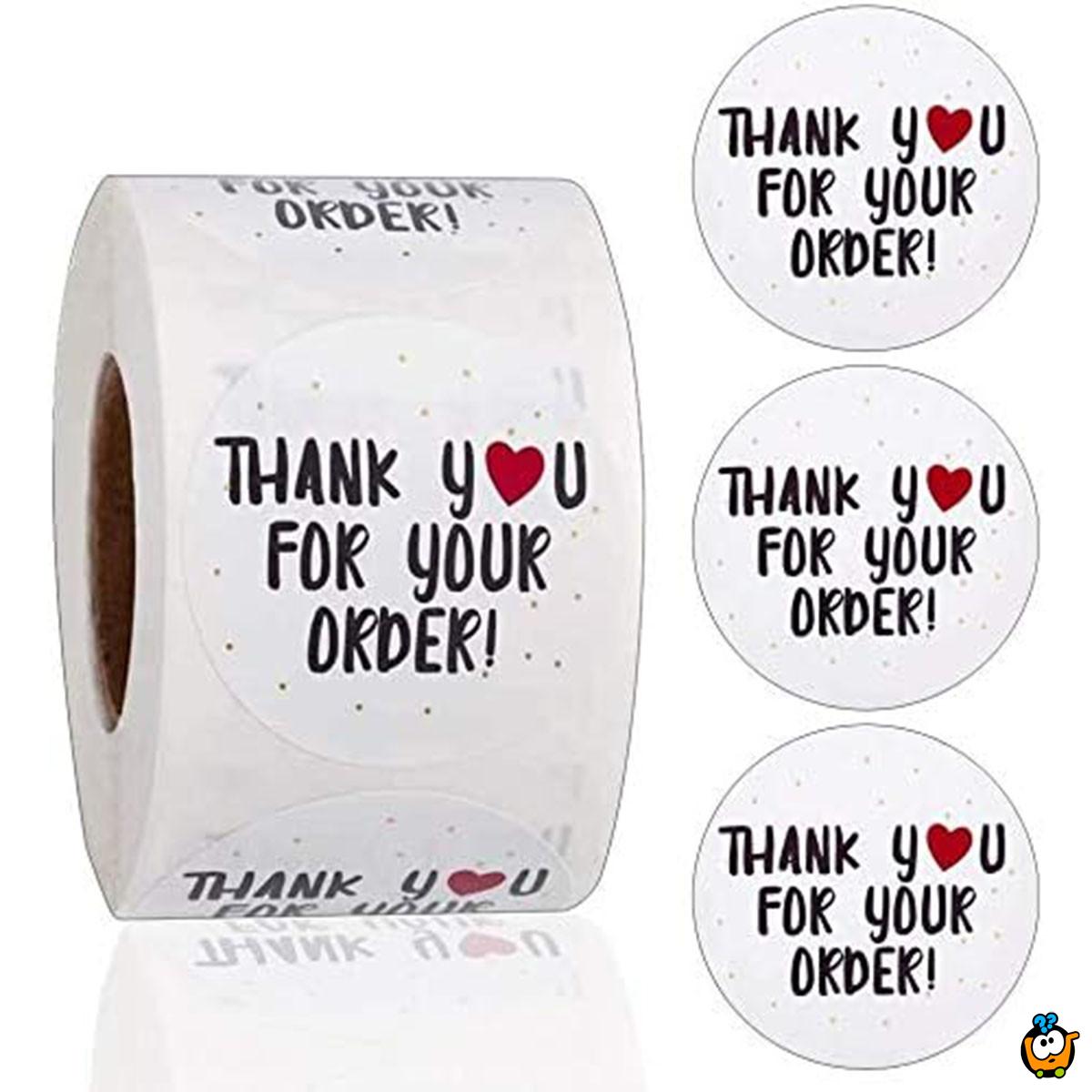 Rolna nalepnica za Vaše pakete - Thank you for your order