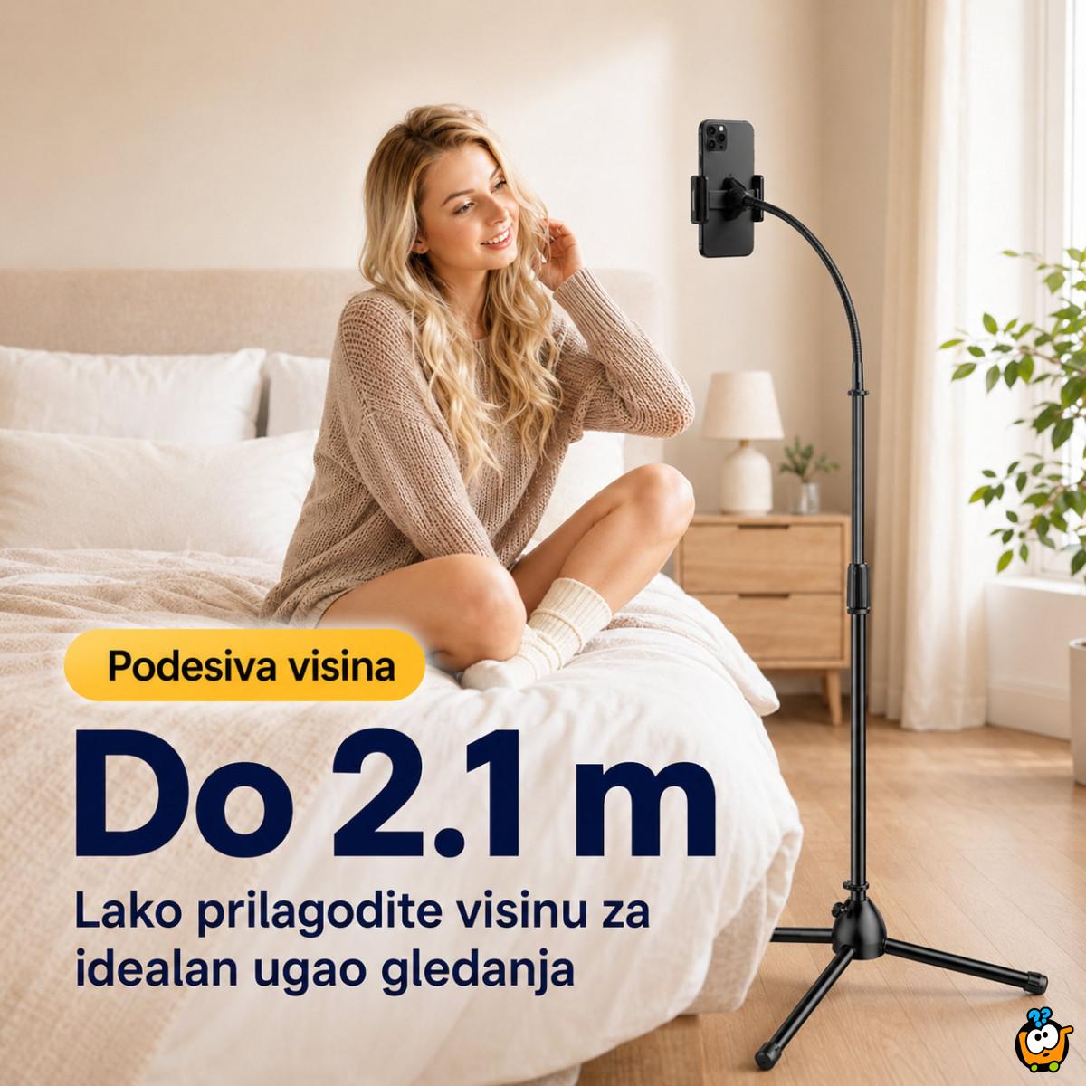 Visoki tripod stalak za telefon 360° – za snimanje, video pozive i gledanje sadržaja