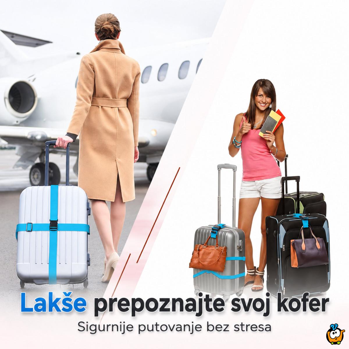 Podesivi sigurnosni kaiš za kofer – lakše prepoznavanje i zaštita prtljaga