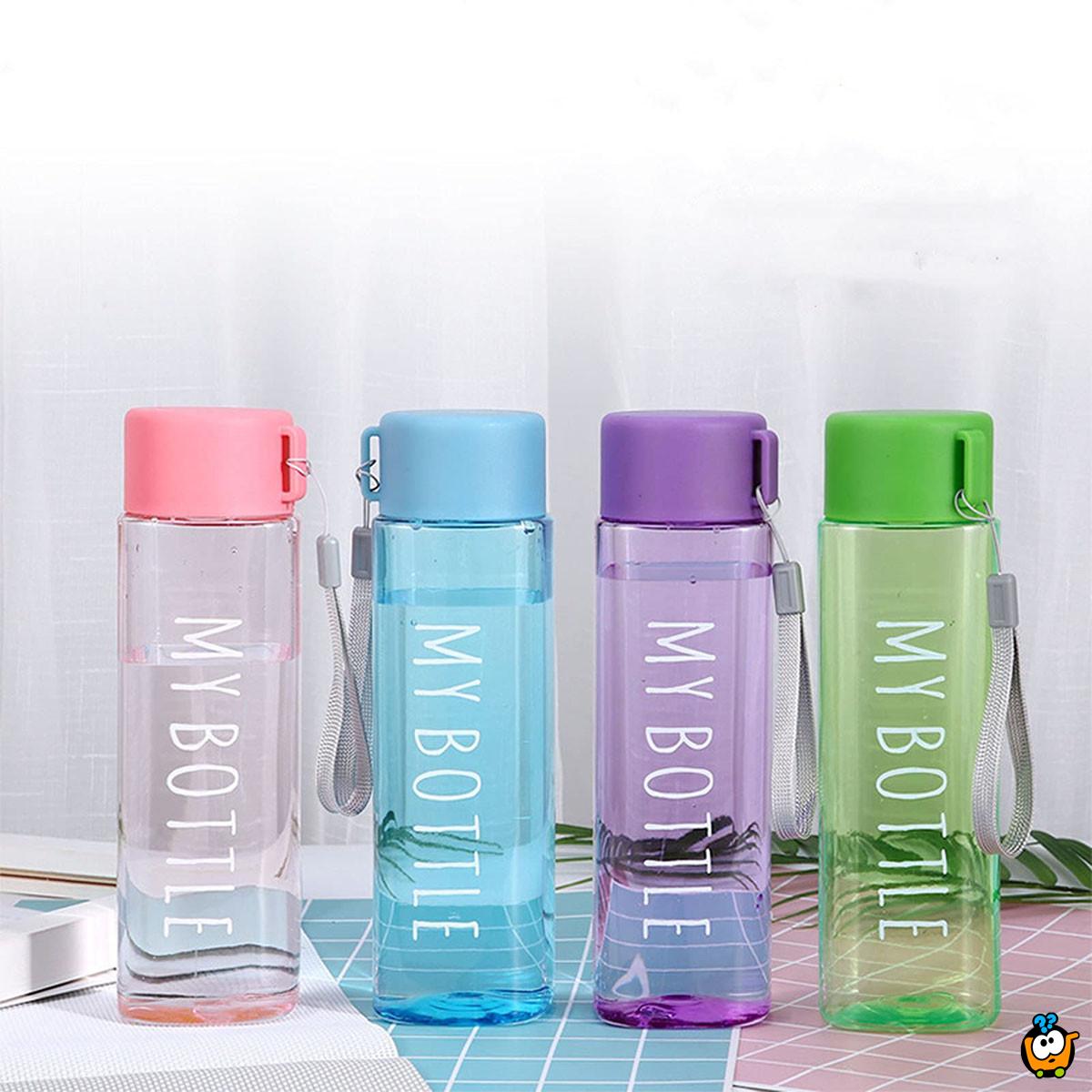 MY BOTTLE Cup - Transparentna četvrtasta flašica za vodu