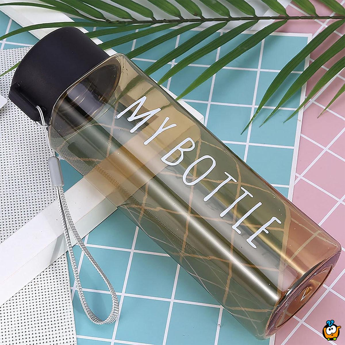 MY BOTTLE Cup - Transparentna četvrtasta flašica za vodu