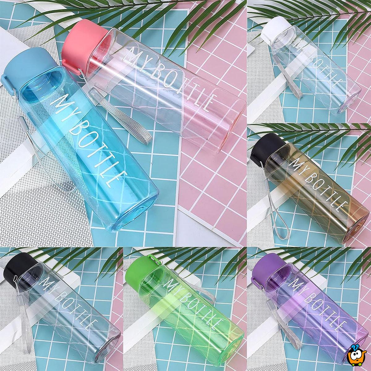 MY BOTTLE Cup - Transparentna četvrtasta flašica za vodu