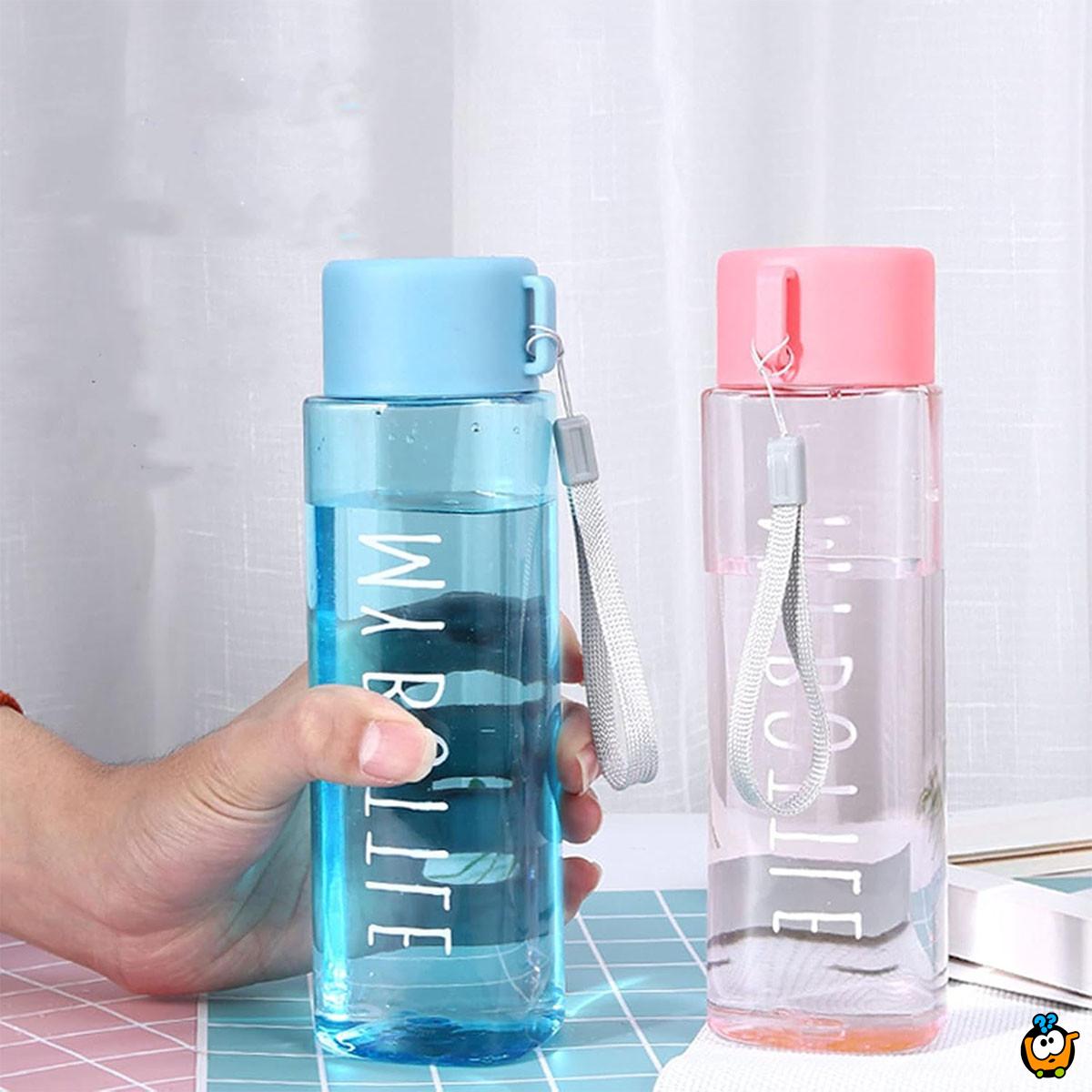 MY BOTTLE Cup - Transparentna četvrtasta flašica za vodu