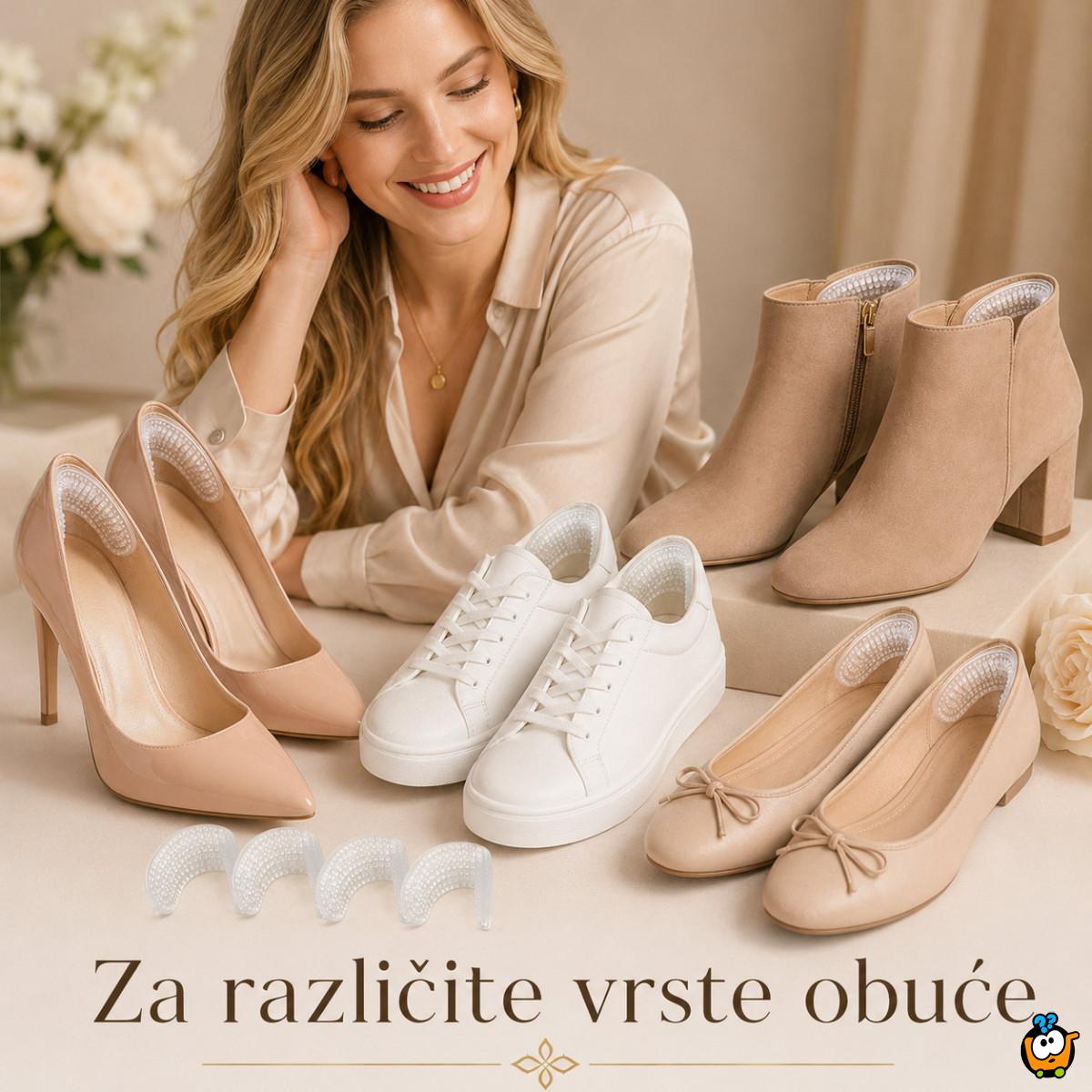 Set 3 para providnih silikonskih uložaka za petu – stabilniji korak bez klizanja
