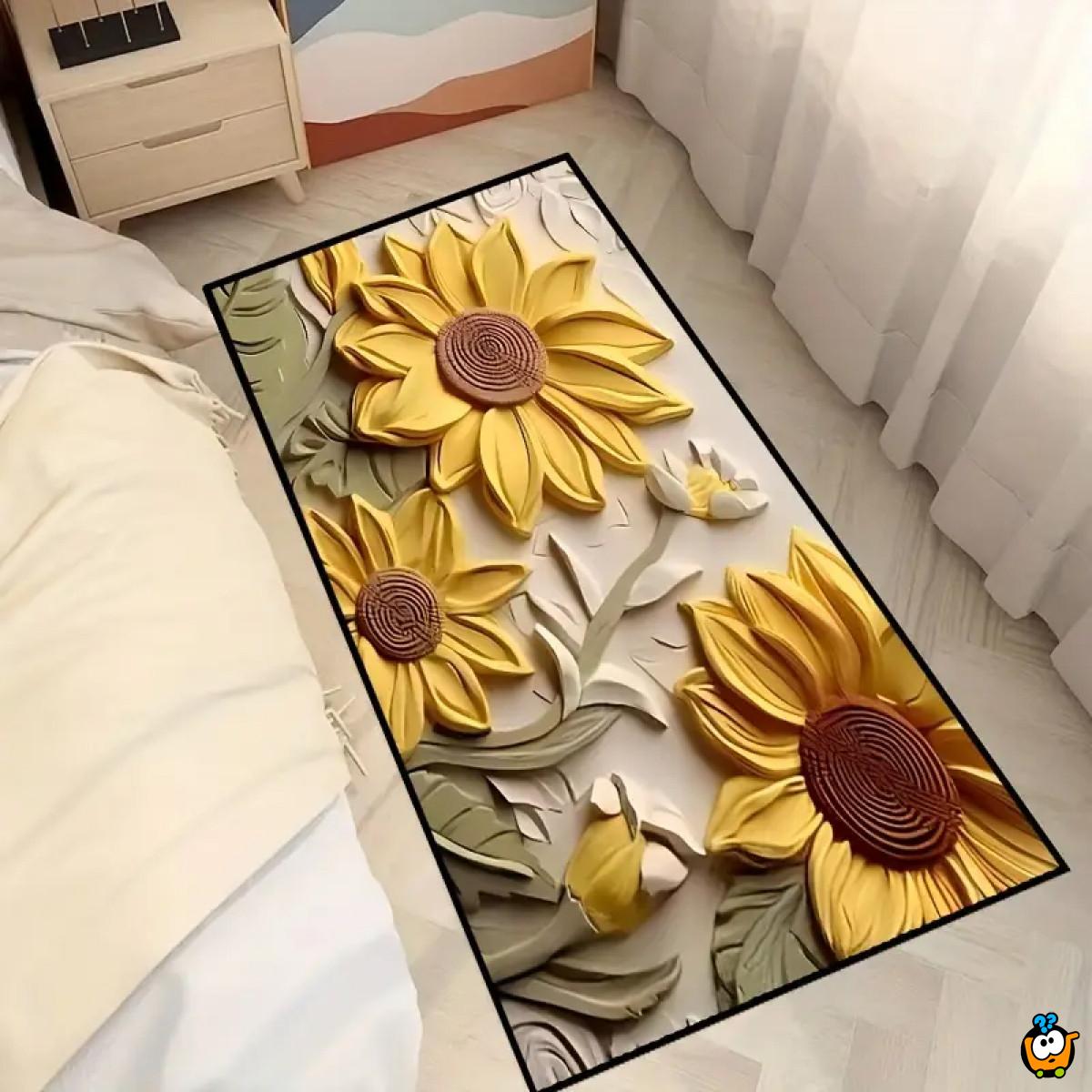 Sunflower harmony- Podna prostirka sa dezenom suncokreta