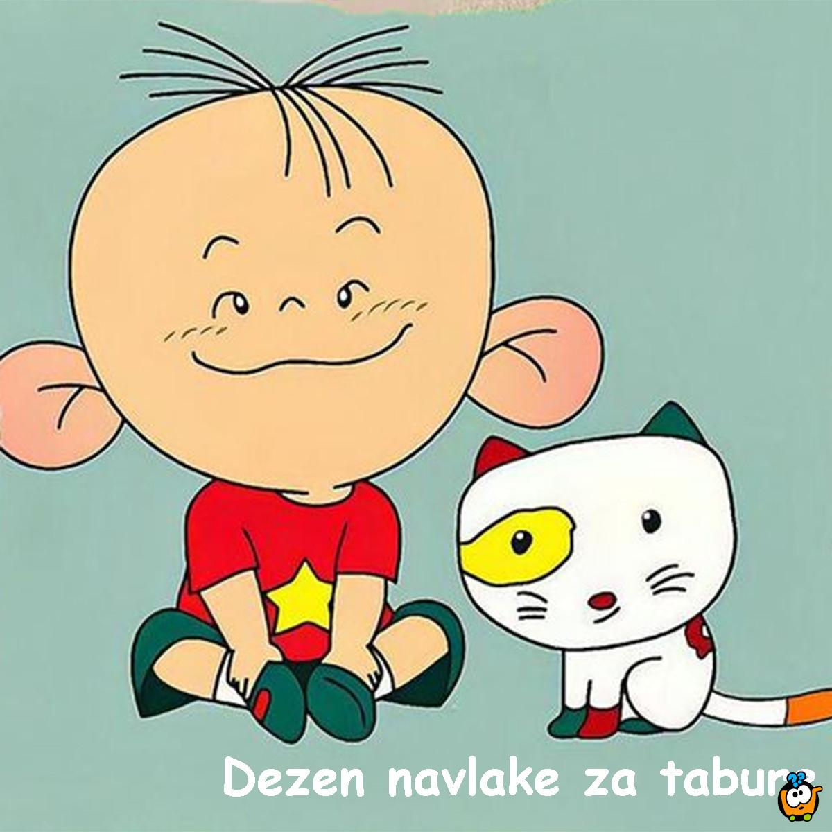 Tabure sa drvenim nogarama - DEČAK I PAS