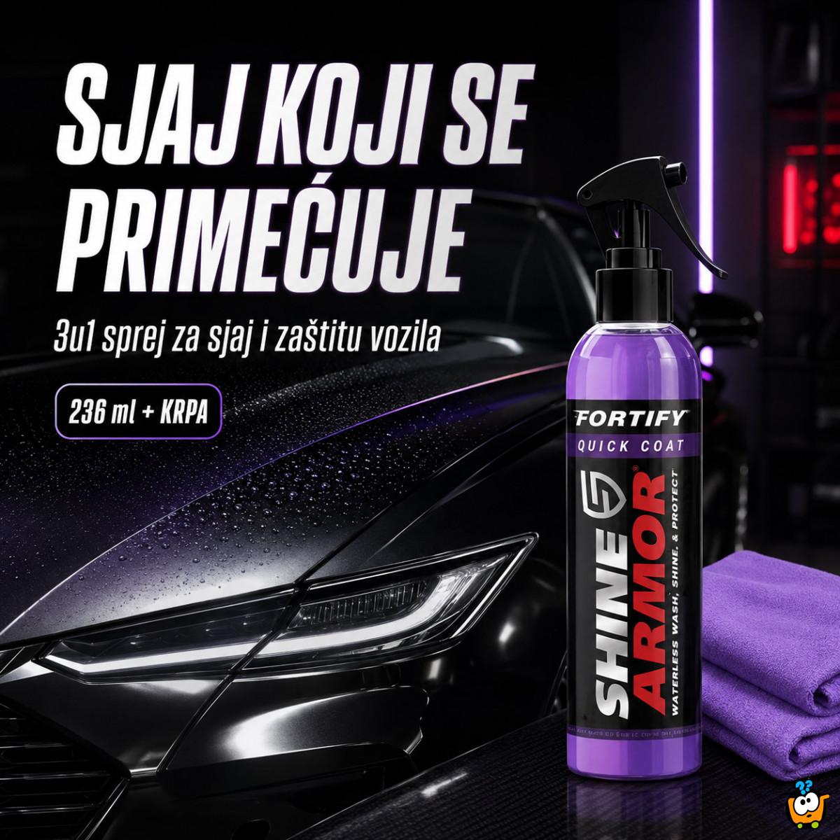 Shine Armor sprej za suvo pranje, sjaj i zaštitu automobila 236 ml