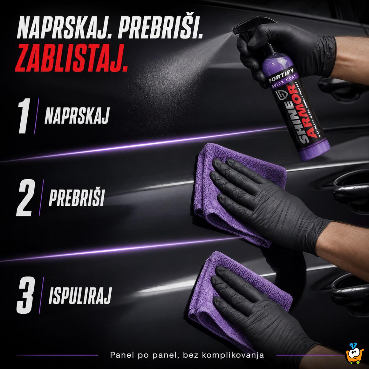 Shine Armor sprej za suvo pranje, sjaj i zaštitu automobila 236 ml