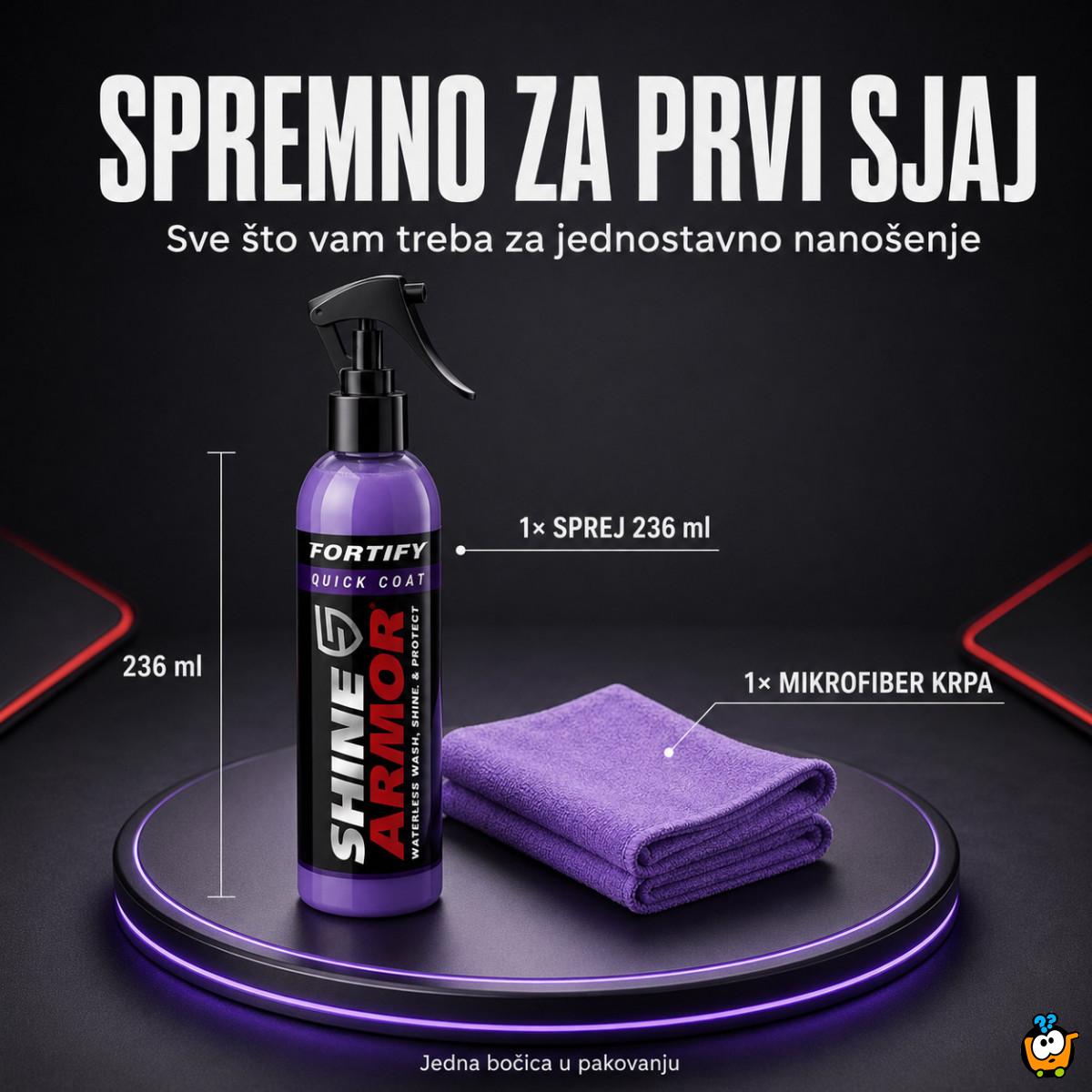 Shine Armor sprej za suvo pranje, sjaj i zaštitu automobila 236 ml