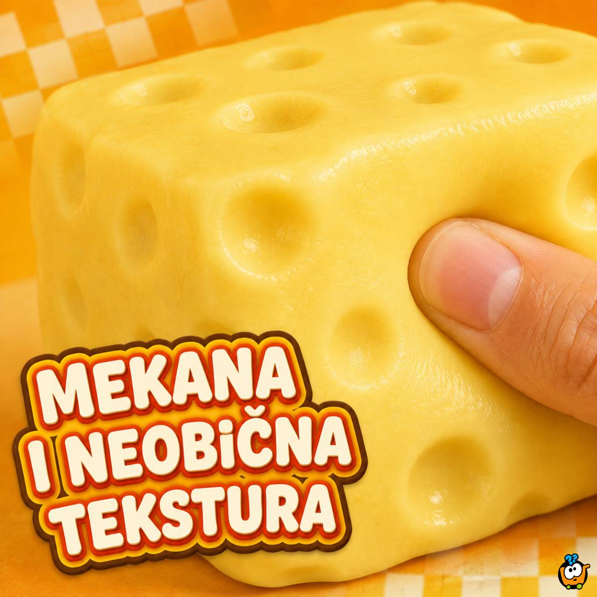 Squishy igračka u obliku sira za stiskanje – 7 cm